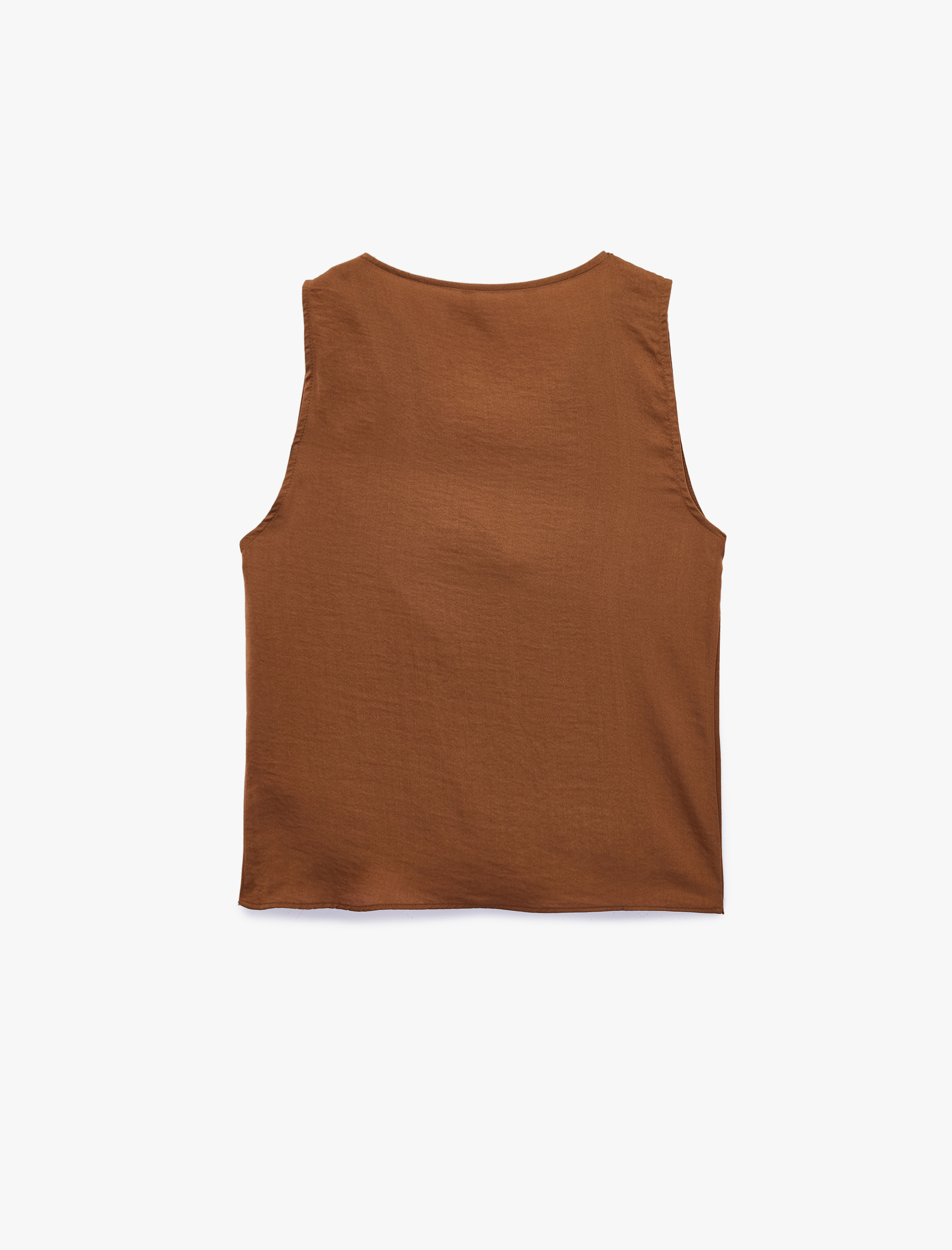   Kolsuz Degaje Yaka Saten Bluz