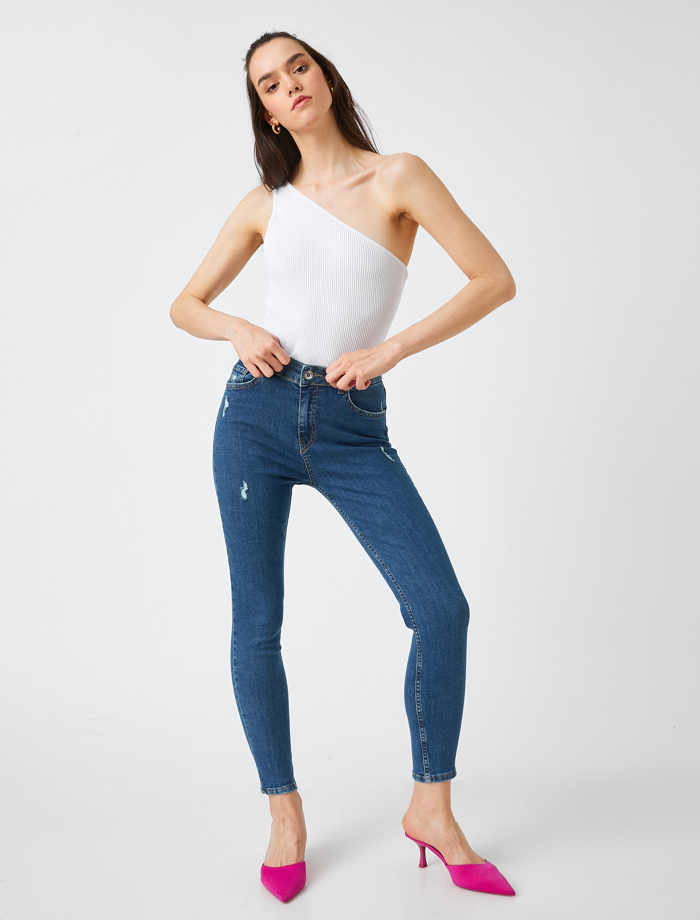  Dar Kesim Kot Pantolon - Skinny Jean