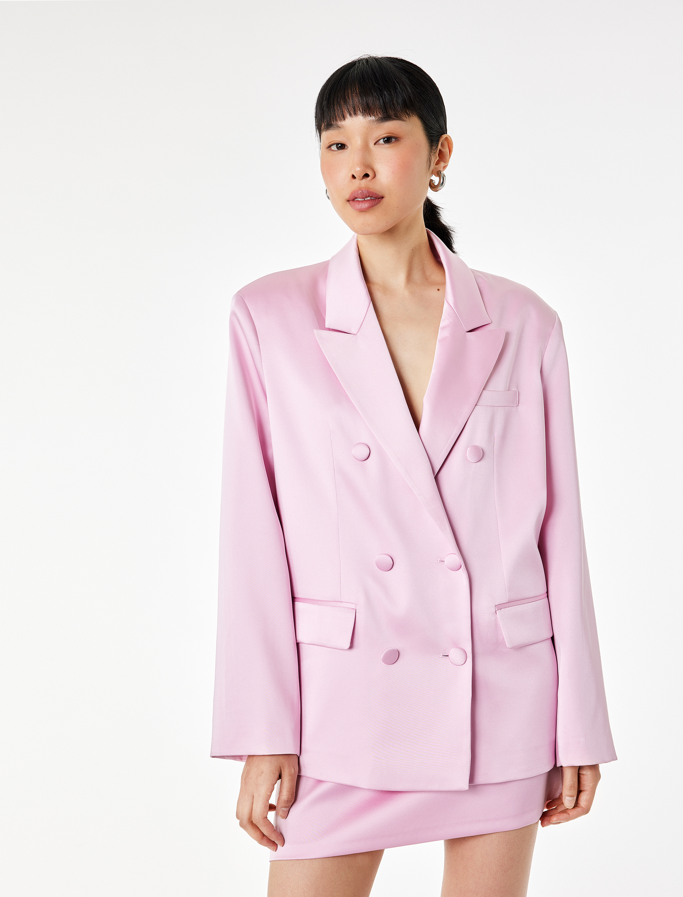   Saten A Kesim Mini Etek