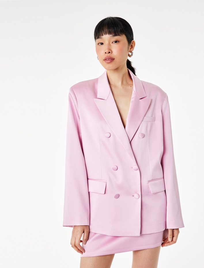  Saten A Kesim Mini Etek