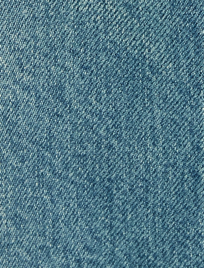  Pamuklu Yıpratma Detaylı Düşük Bel Düz Paça Jean Pantolon - Straight Jeans