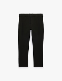 Viskon Karışımlı Cepli Slim Fit Kumaş Pantolon