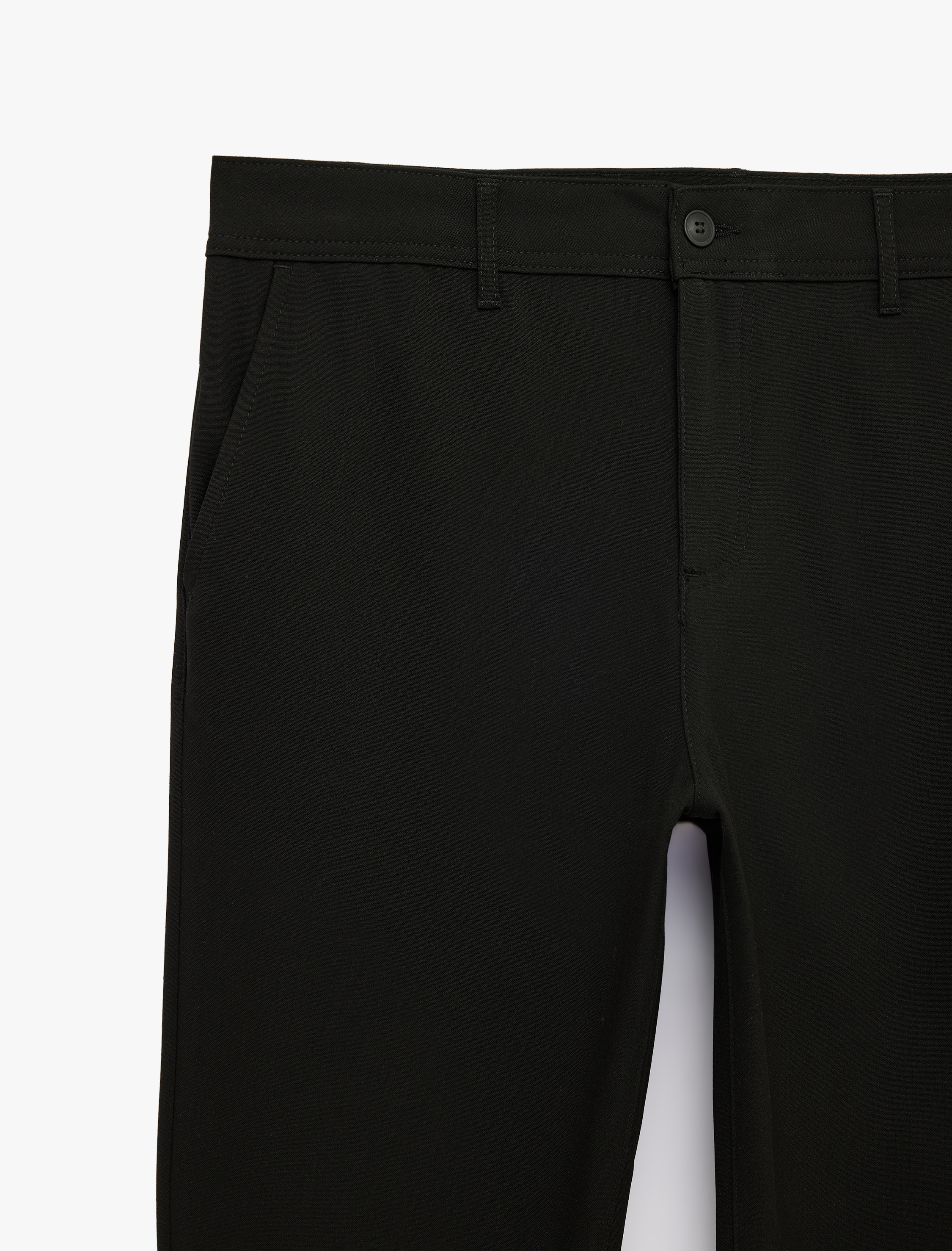  Viskon Karışımlı Cepli Slim Fit Kumaş Pantolon