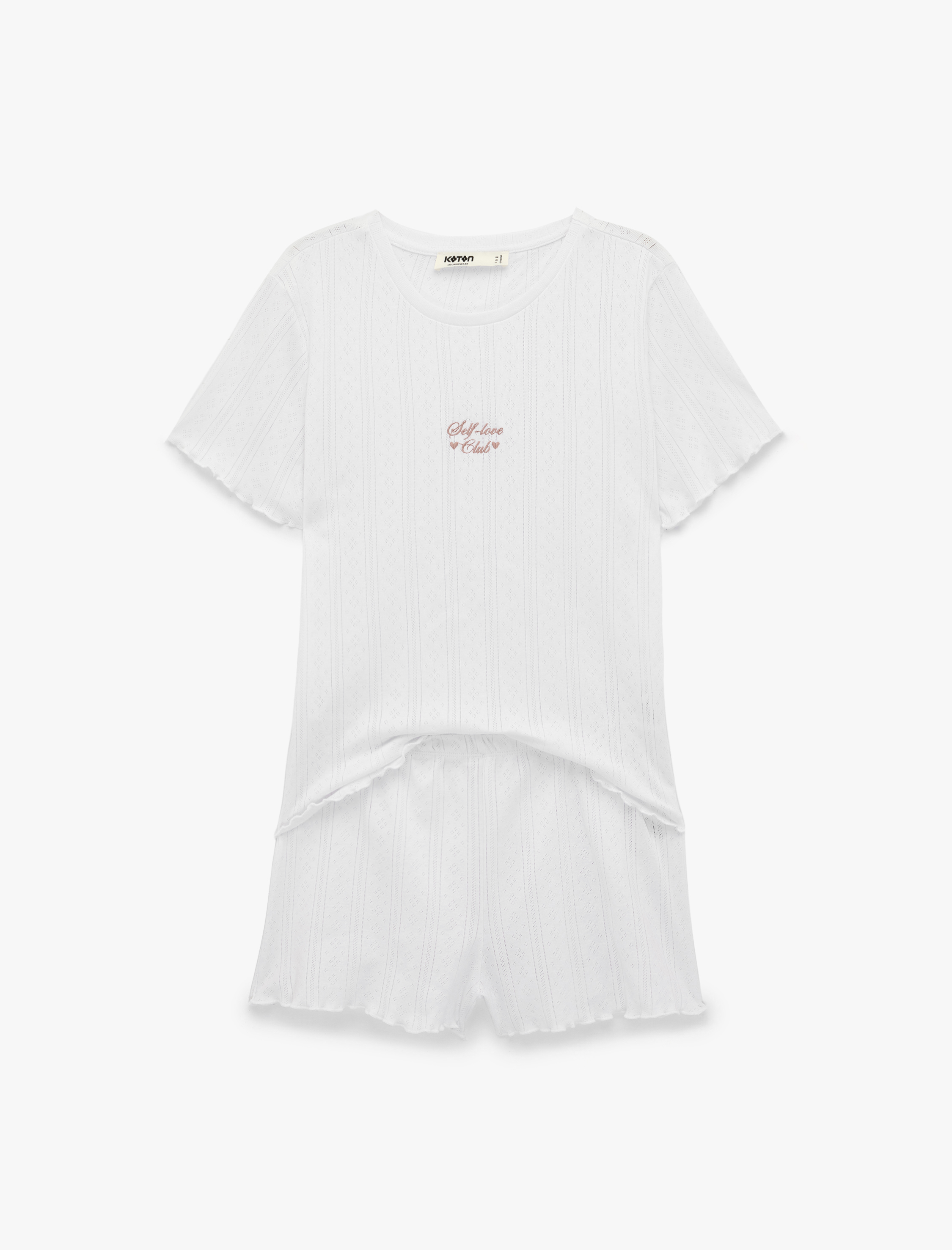   Pamuklu Kısa Kollu Şortlu Pijama Takımı