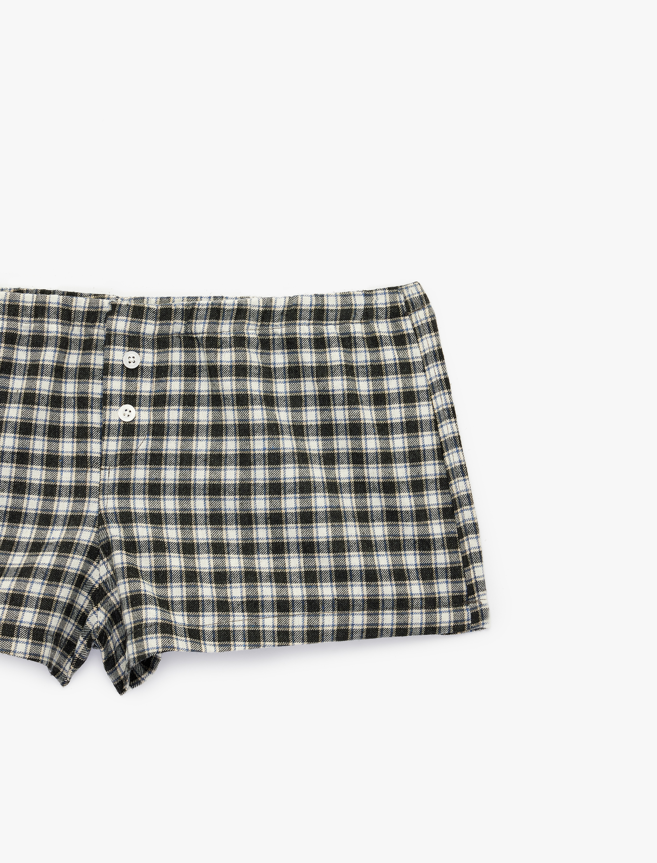   Beli Lastikli Rahat Kesim Düğme Detaylı Şort Pijama Altı