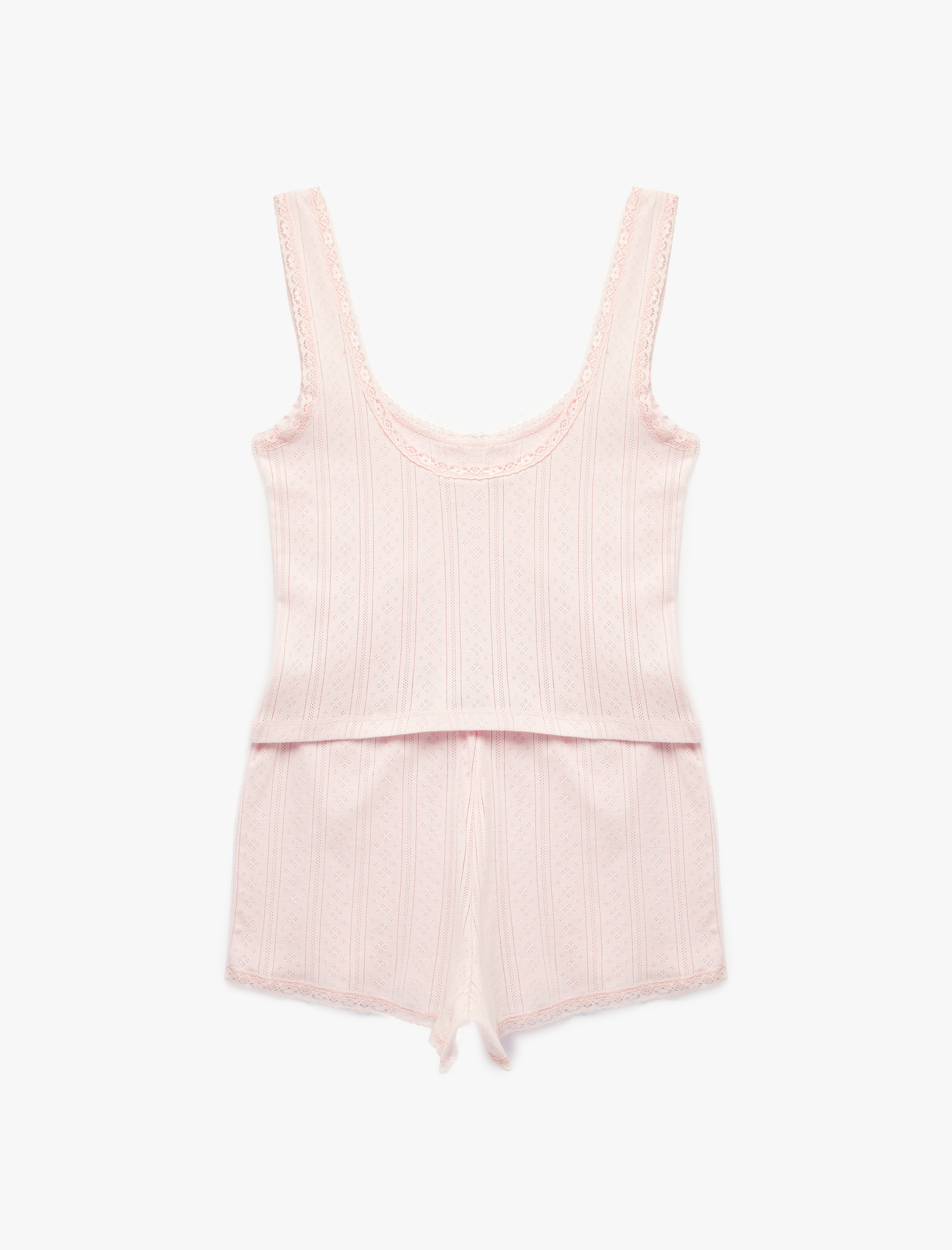   Pamuklu Askılı Şortlu Pijama Takımı