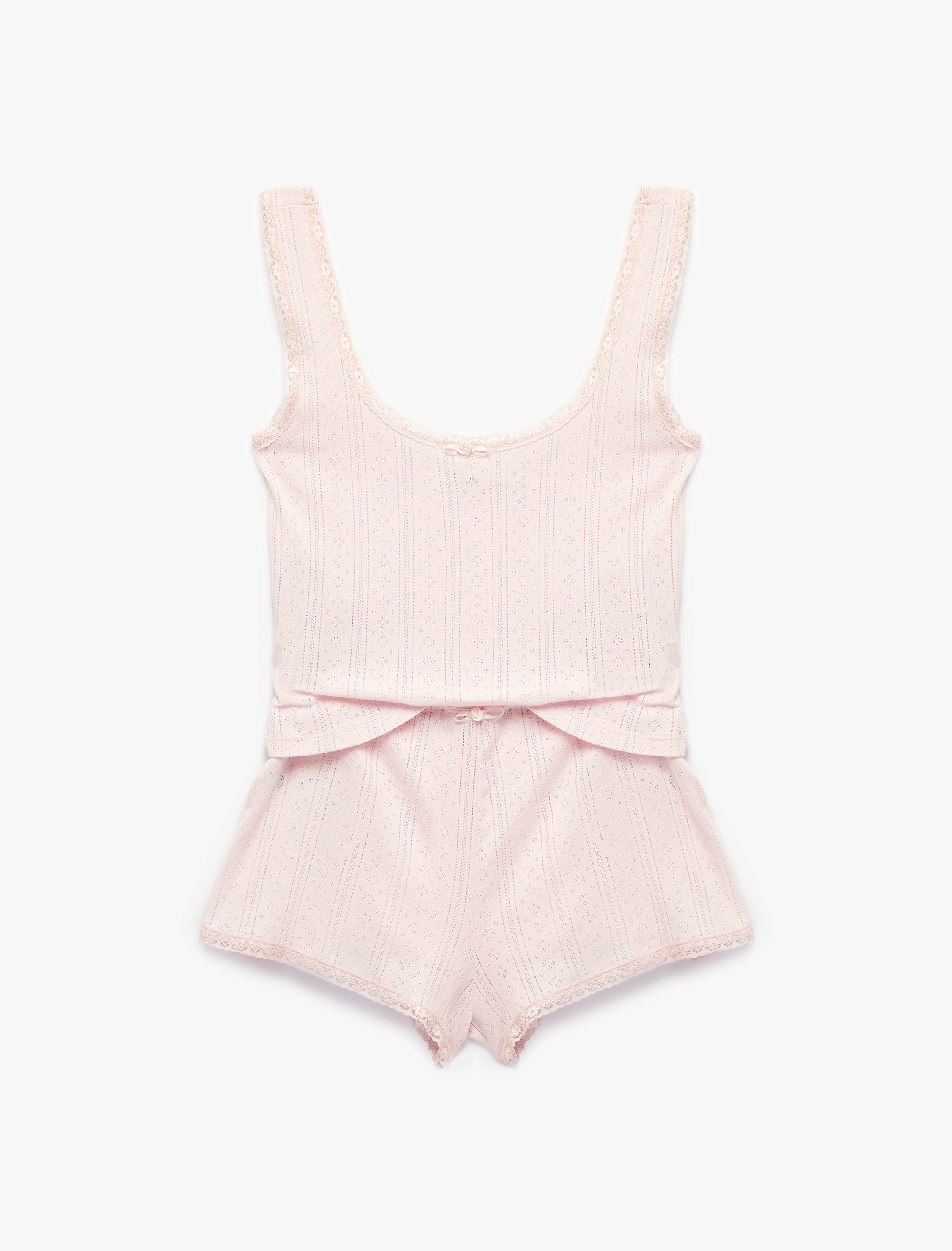   Pamuklu Askılı Şortlu Pijama Takımı