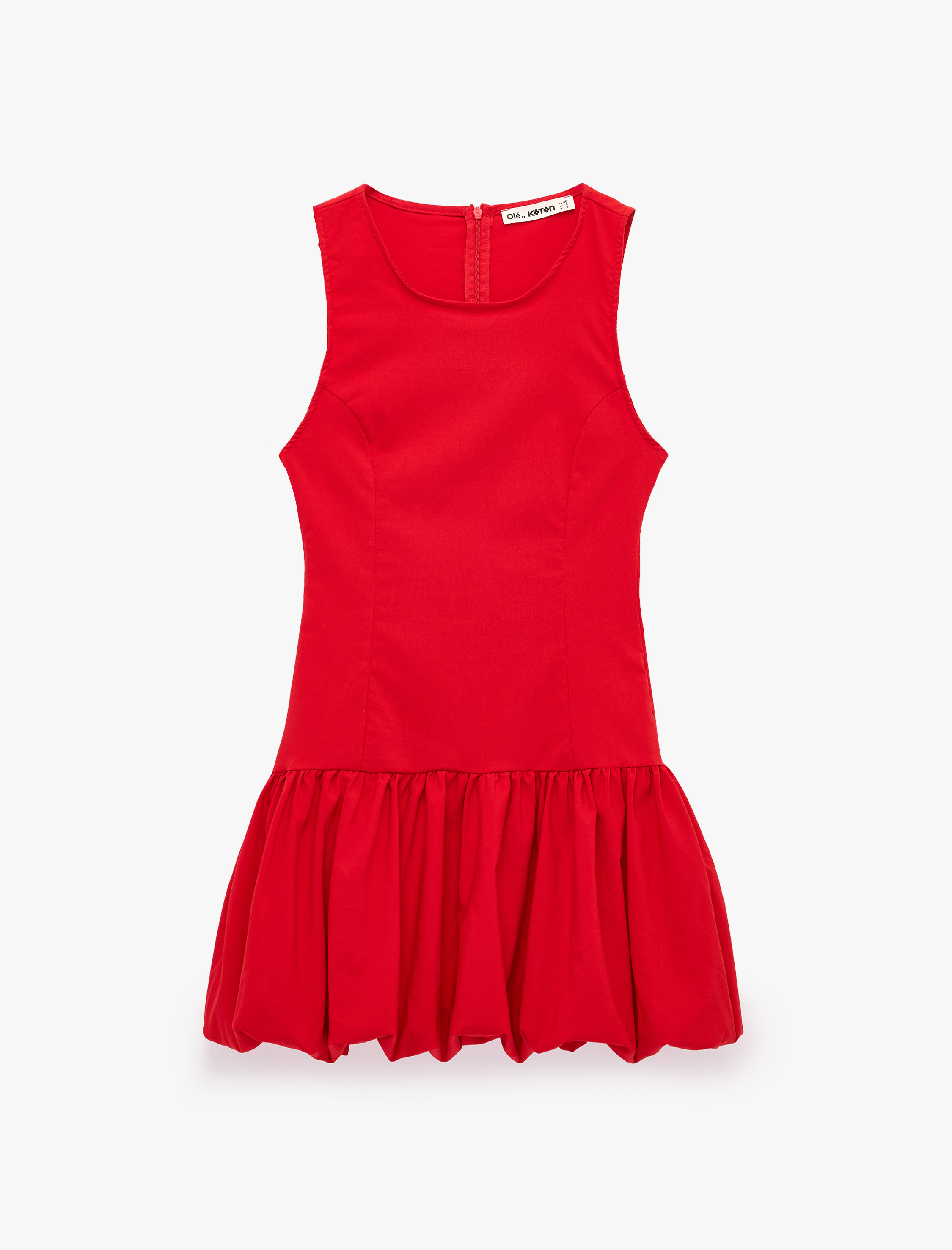   Slim Fit Bisiklet Yaka Kolsuz Bodycon Mini Elbise