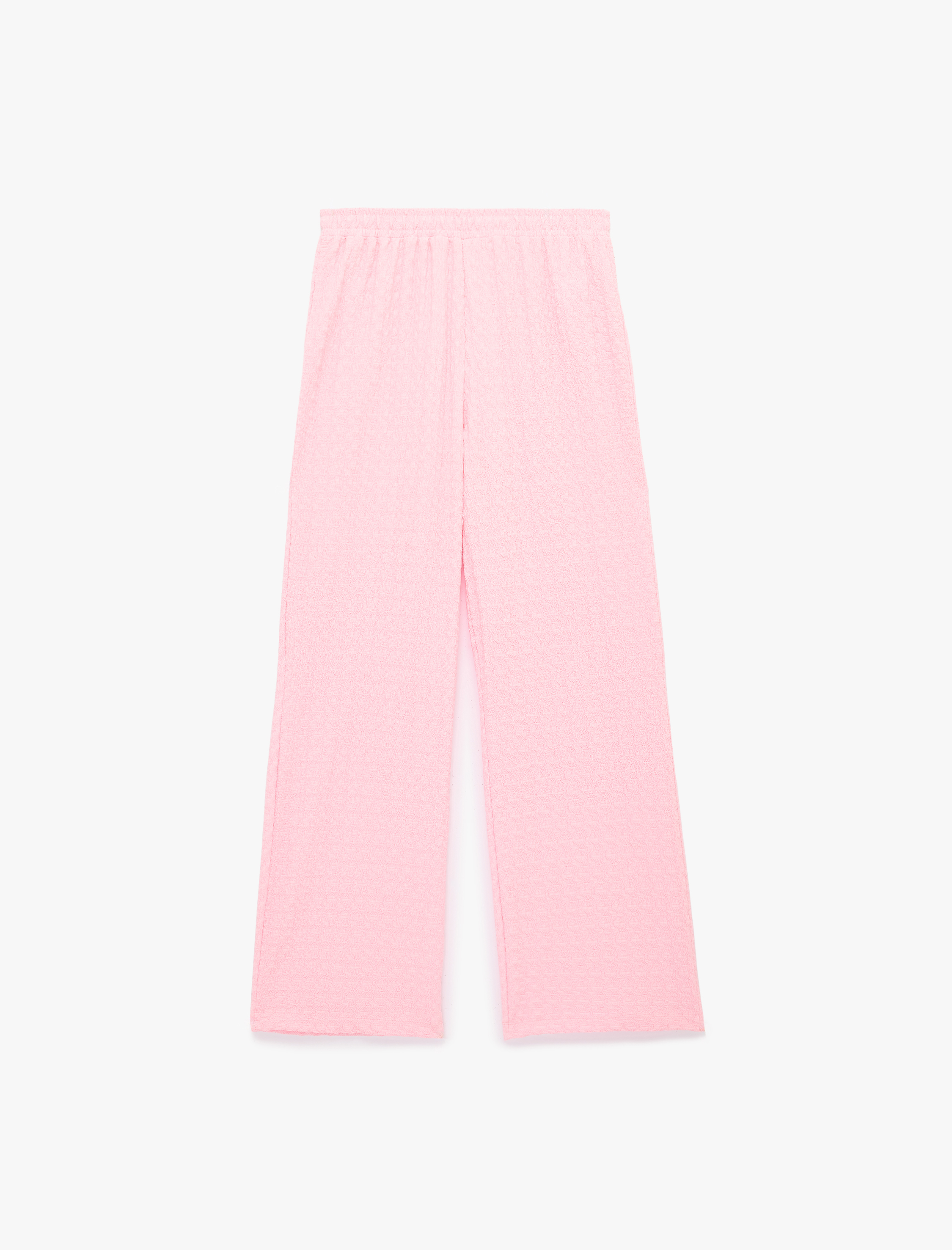   Standart Bel Bürümcük Kumaş Geniş Paça Pantolon