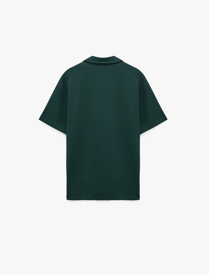  Kısa Kollu Regular Fit Viskon Karışımlı Polo Yaka Basic Tişört