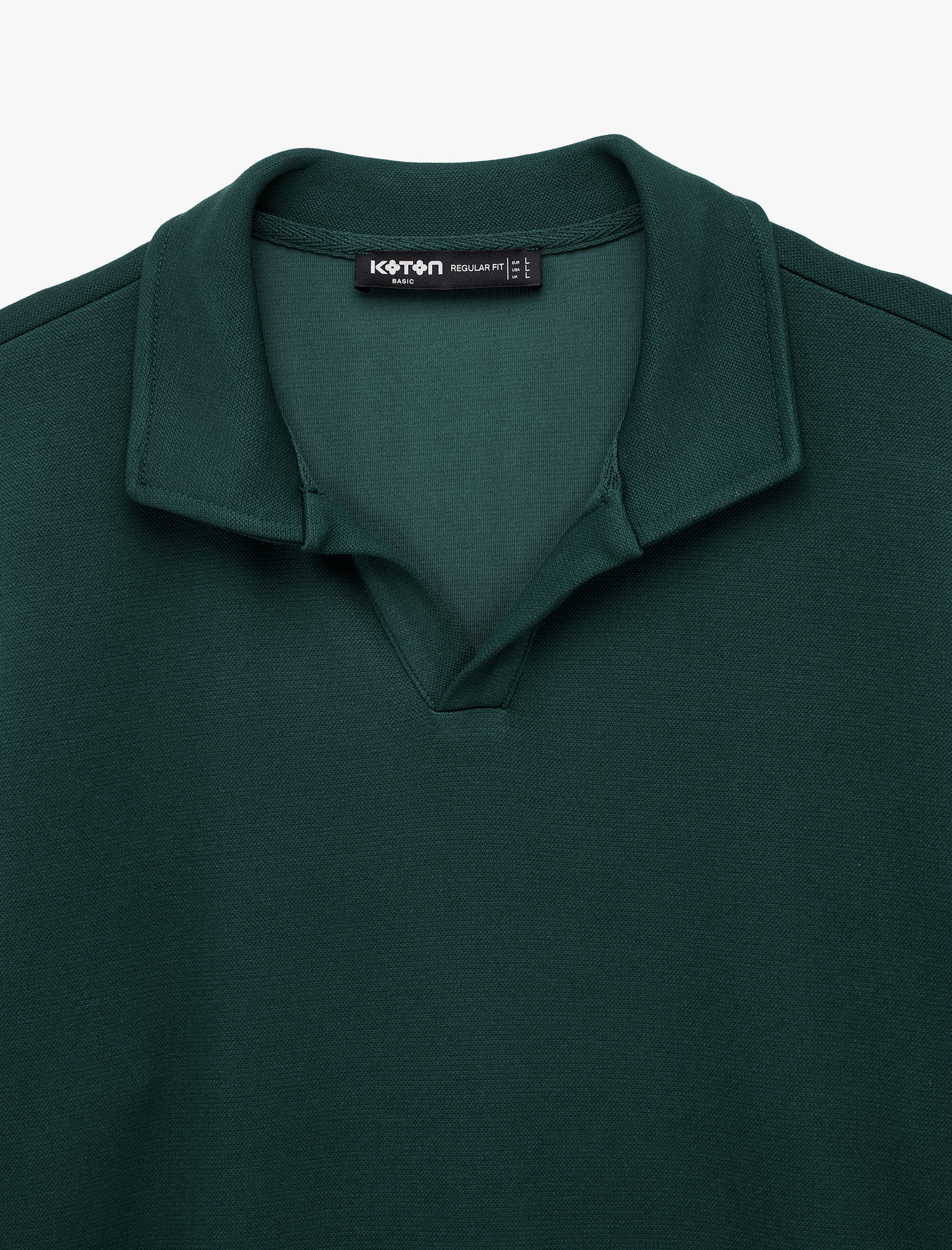   Kısa Kollu Regular Fit Viskon Karışımlı Polo Yaka Basic Tişört