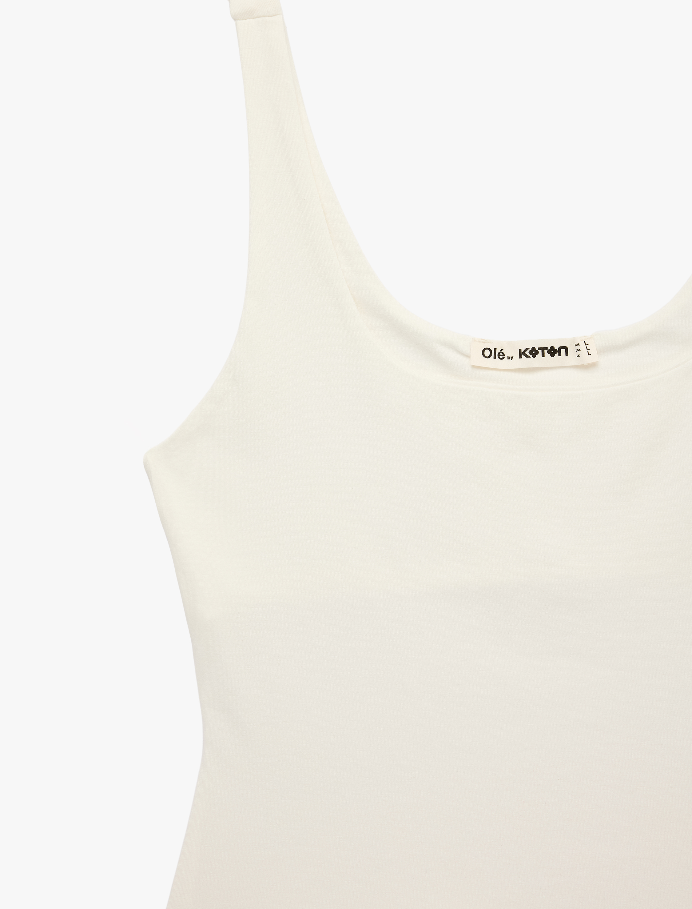   Pamuklu Slim Fit U Yaka Kolsuz Bluz