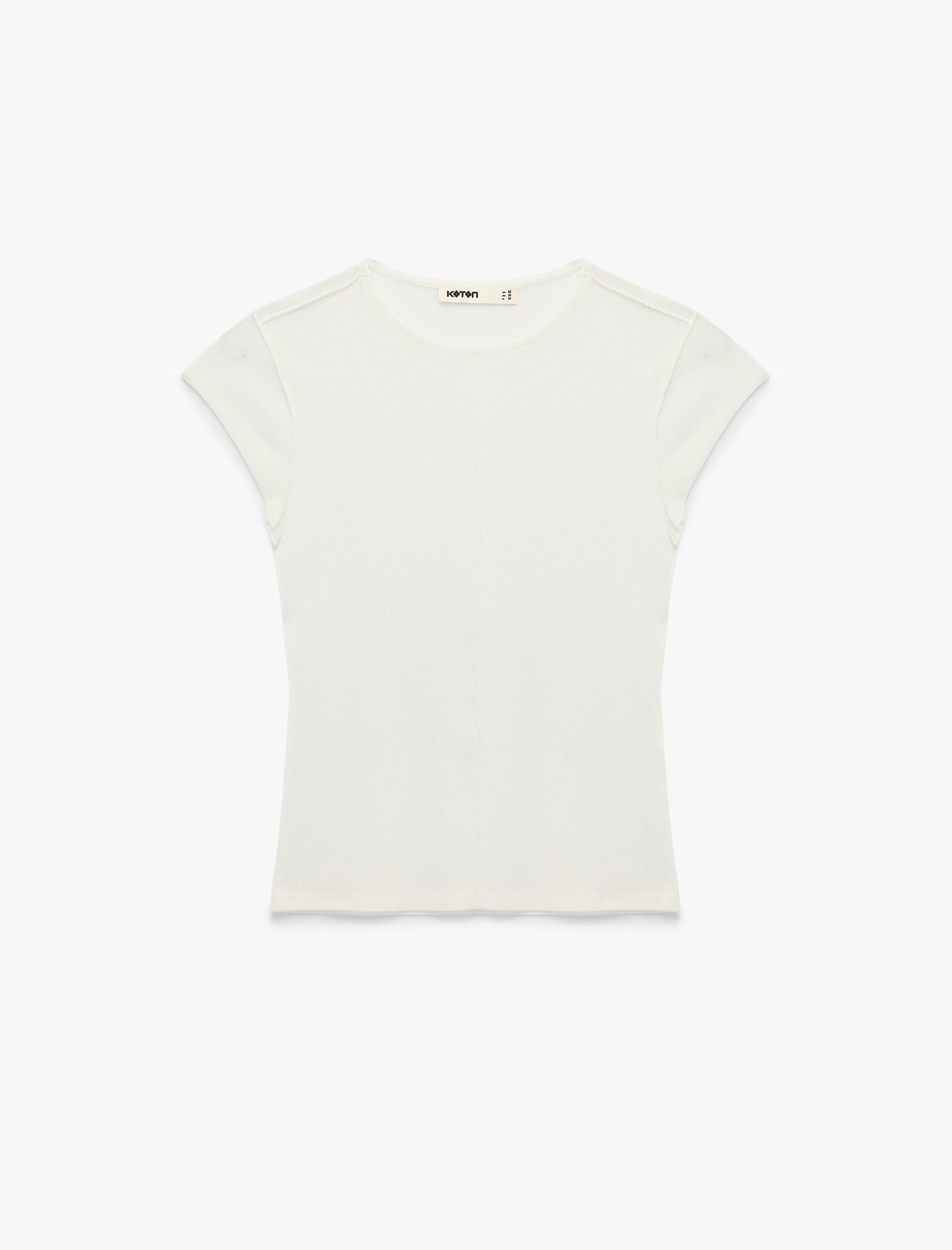   Dikiş Detaylı Slim Fit Fitilli Kap Kol Bluz