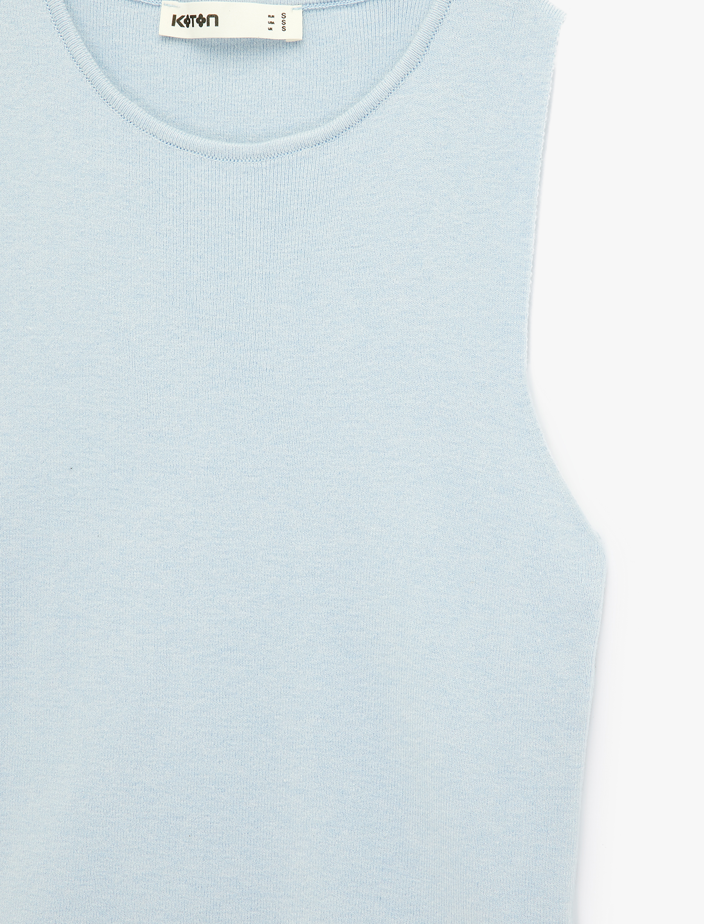   Regular Fit Kolsuz Bisiklet Yaka Triko Bluz