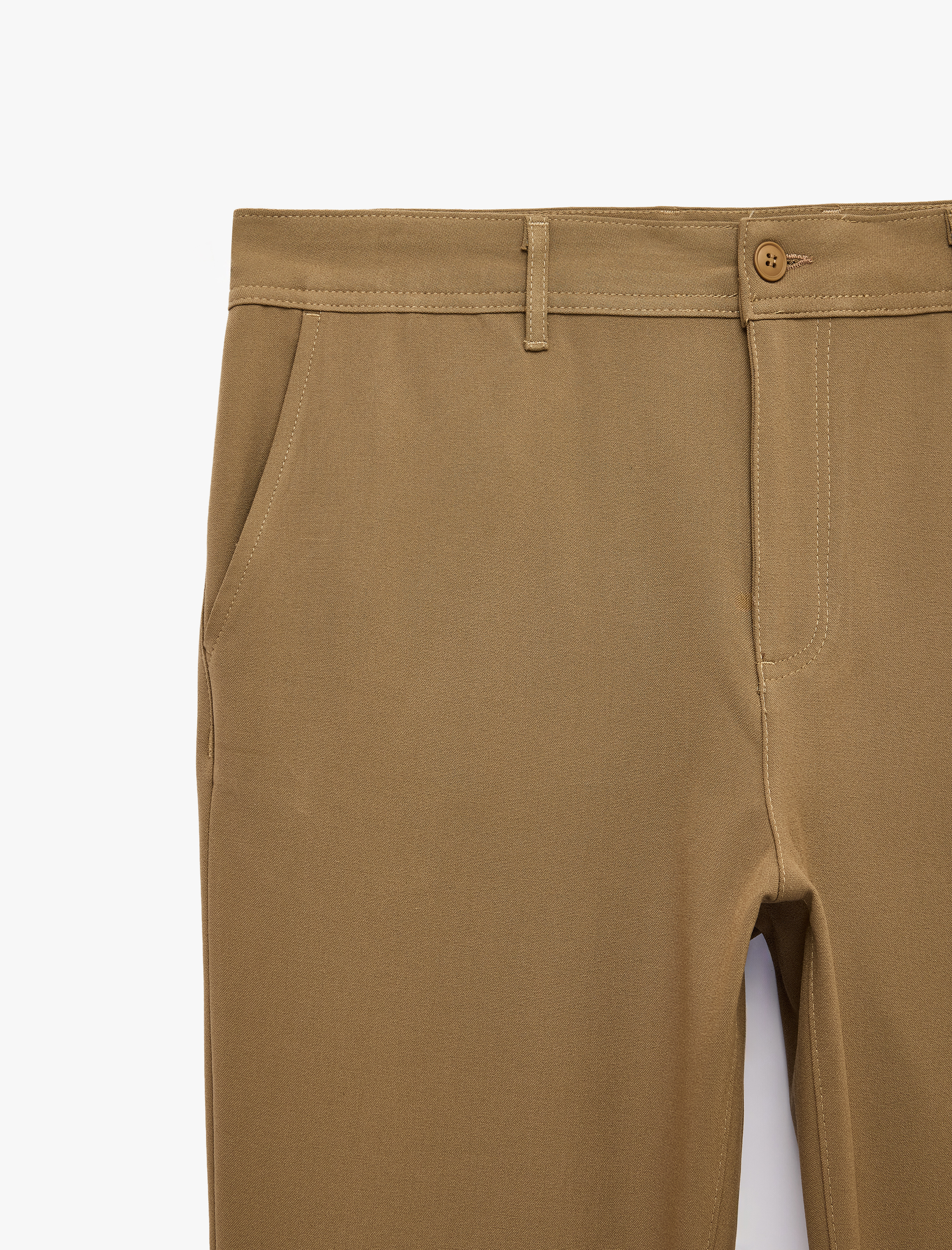   Viskon Karışımlı Cepli Slim Fit Kumaş Pantolon