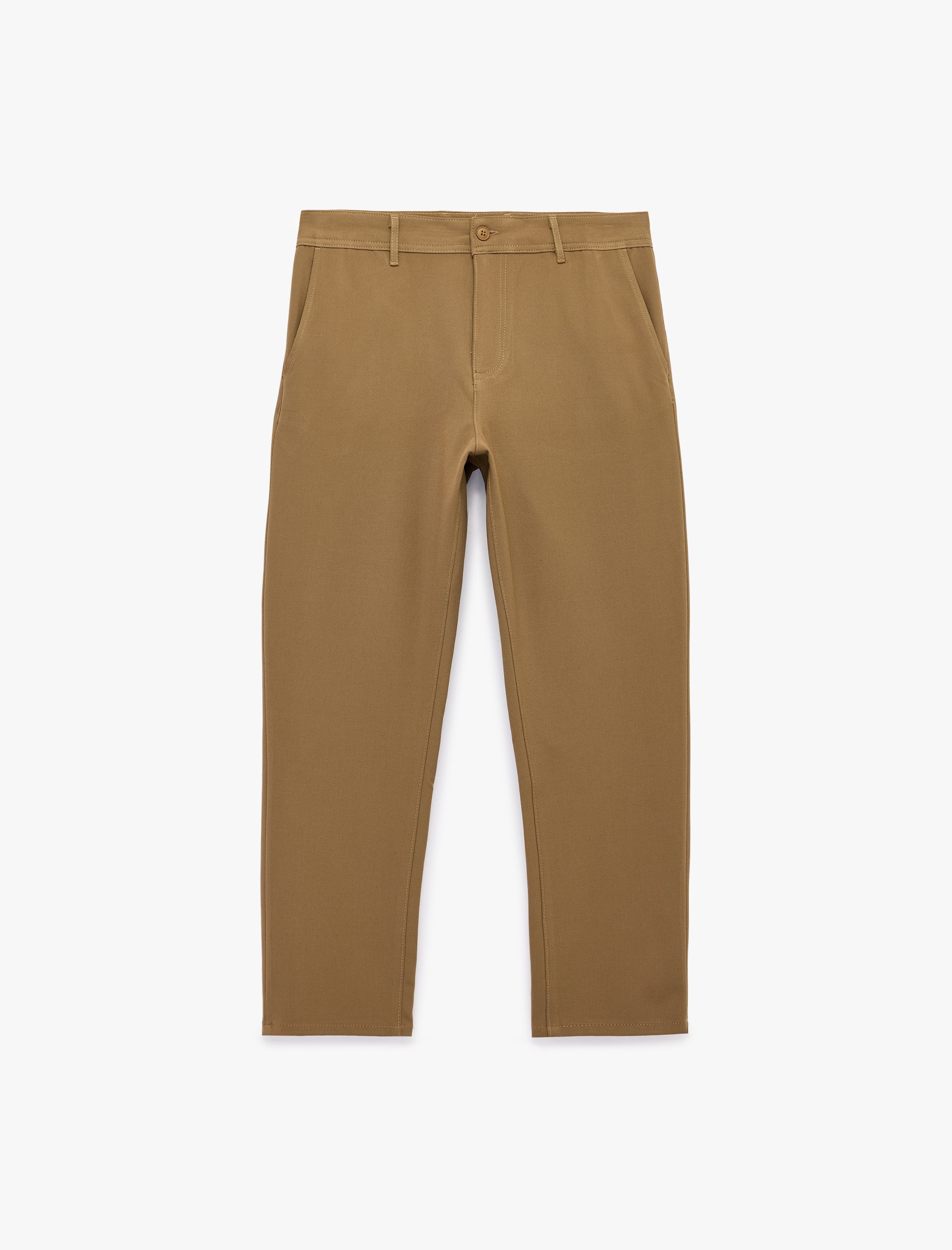   Viskon Karışımlı Cepli Slim Fit Kumaş Pantolon