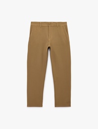 Viskon Karışımlı Cepli Slim Fit Kumaş Pantolon