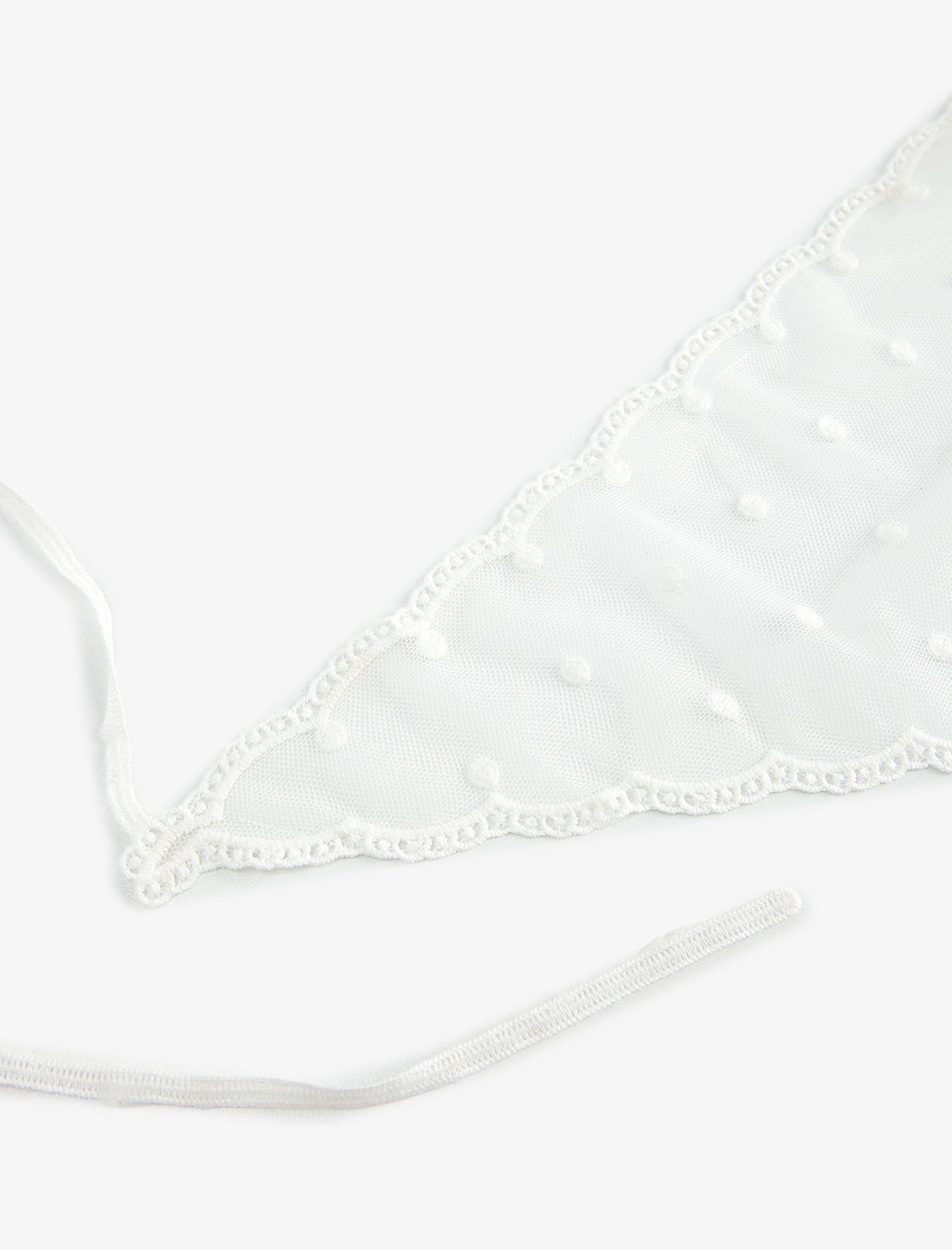  Kadın Dokulu Bağlamalı Üçgen Bandana