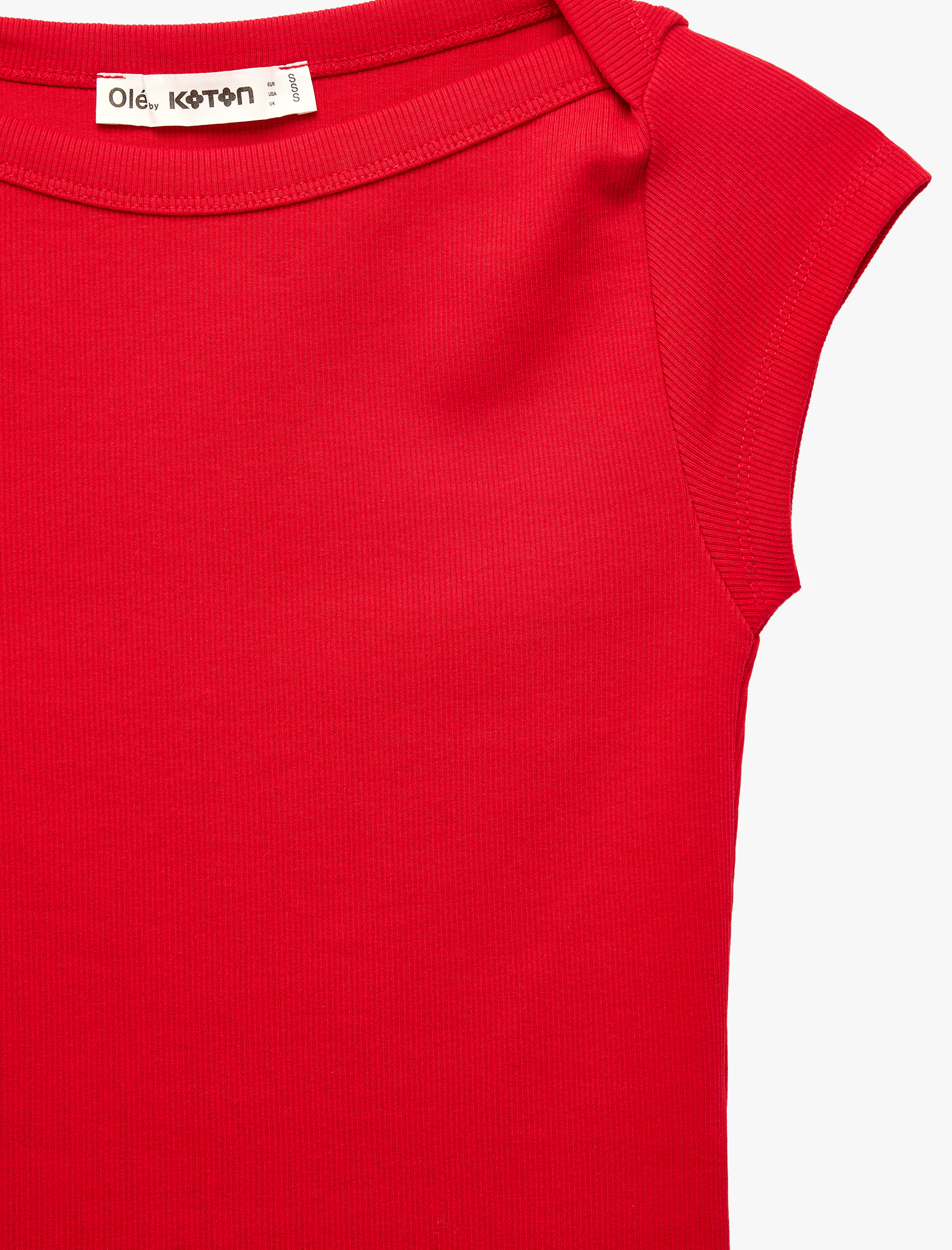   Slim Fit Kısa Kollu Kayık Yaka Kaşkorse Pamuklu Tişört