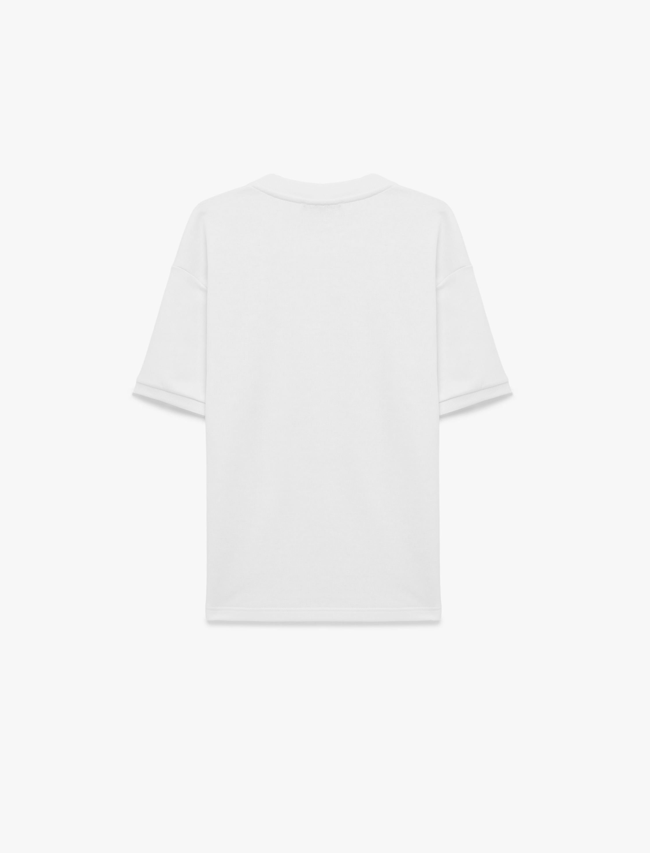   Pamuklu Bisiklet Yaka Kısa Kollu Oversize Basic Tişört