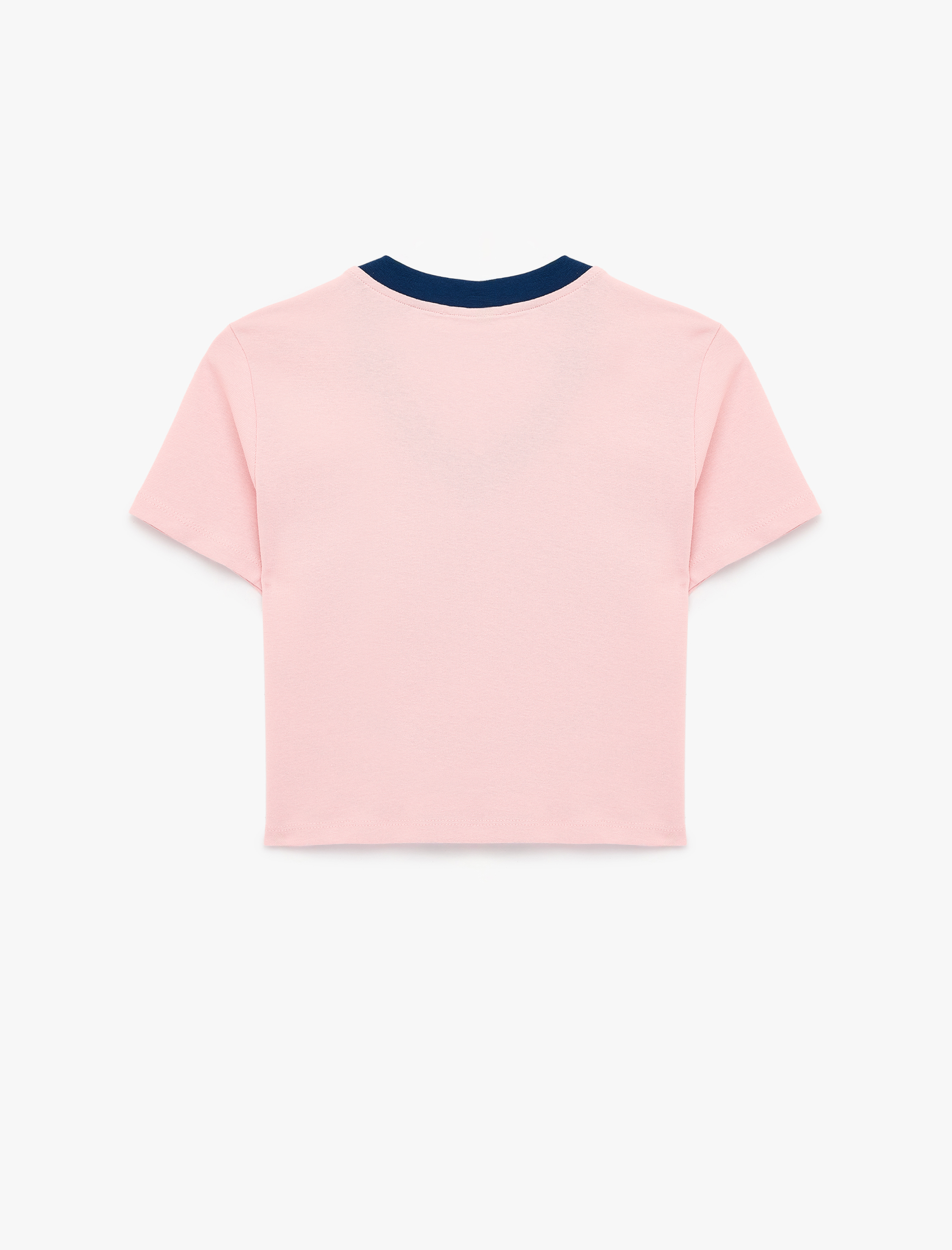   Pamuklu Slim Fit V Yaka Kısa Kollu Baskılı Tişört