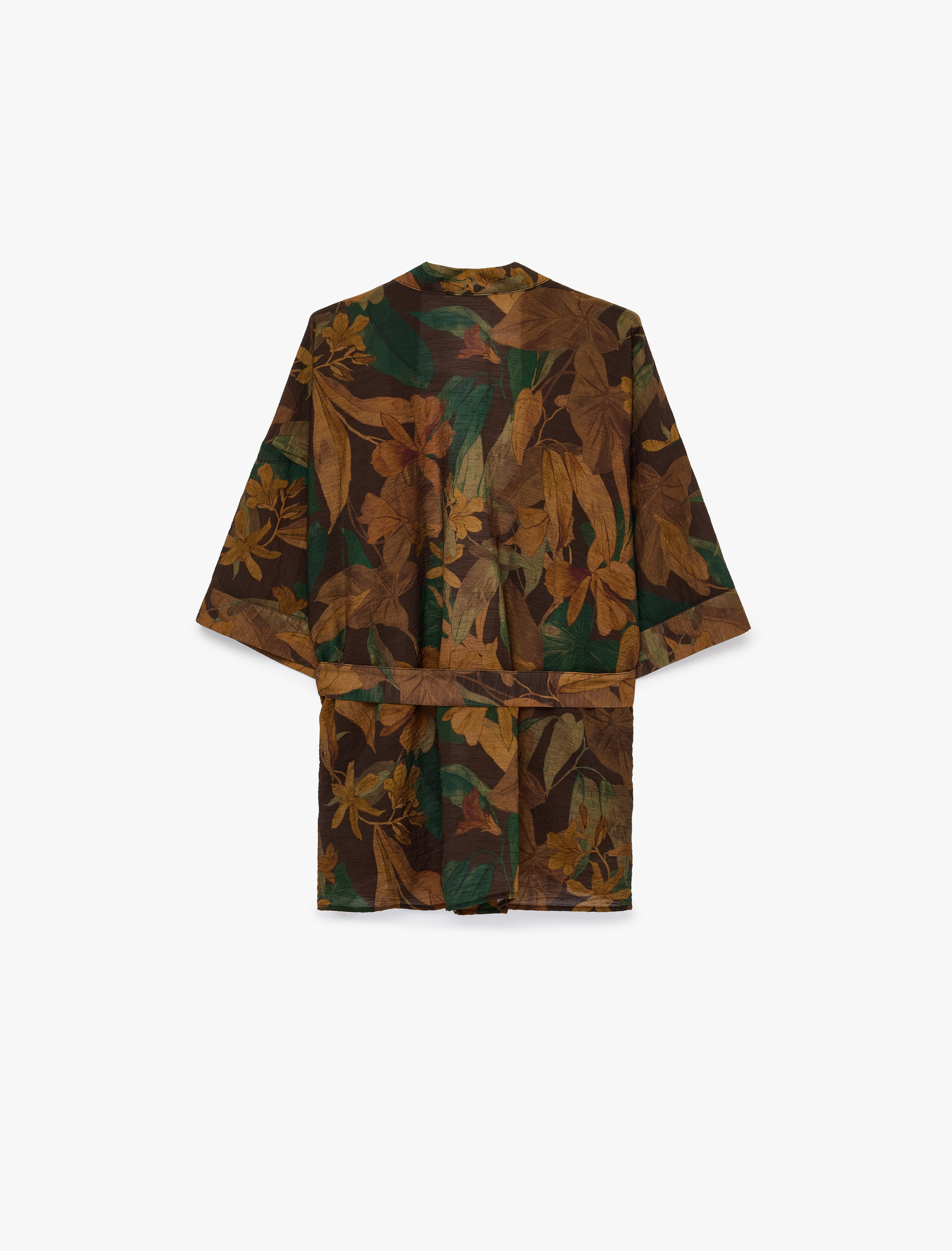   Koton X Melis Ağazat - Püsküllü Kuşak Detaylı Floral Desenli Kimono