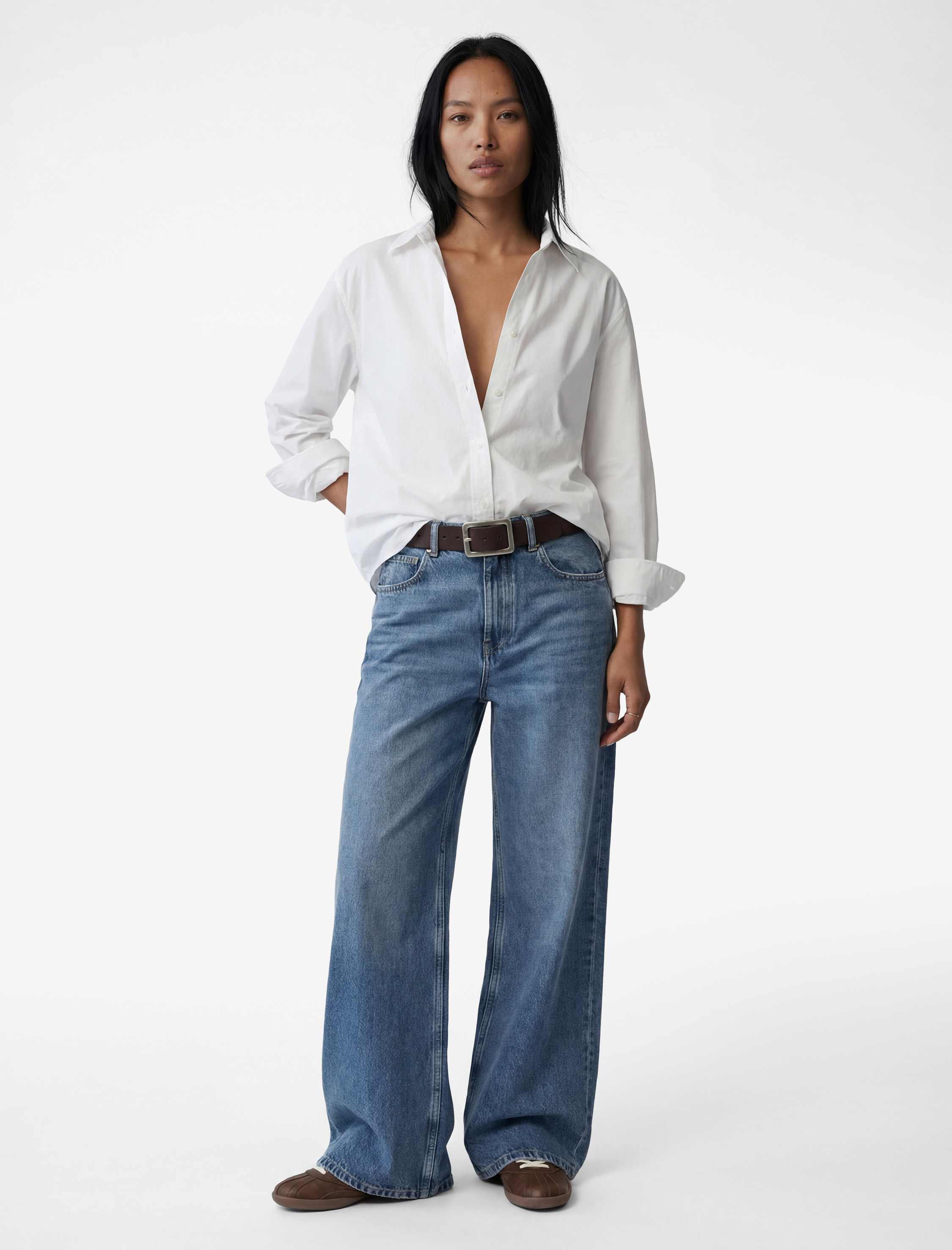   Regular Fit Pamuklu Uzun Kollu Poplin Gömlek