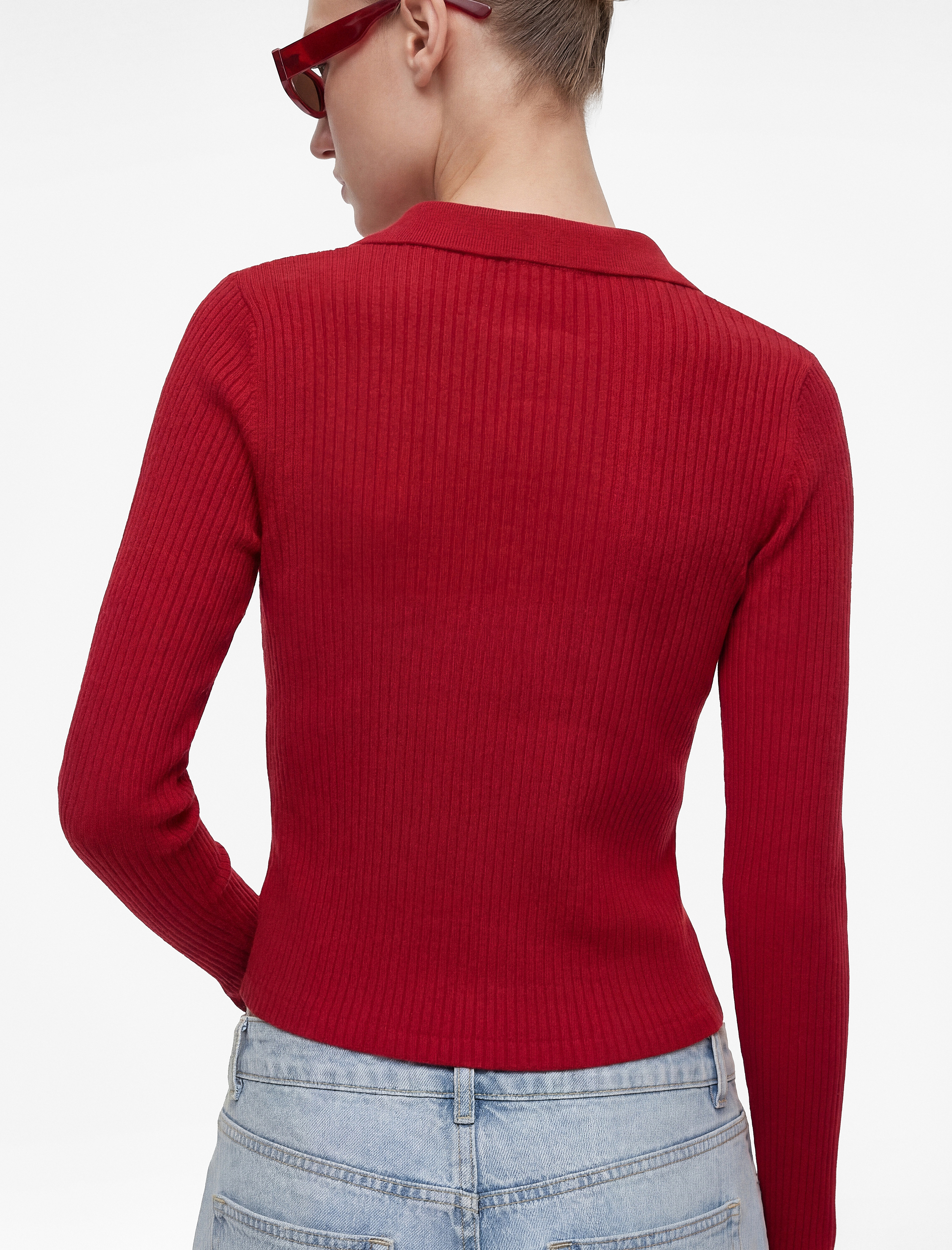   Kaşkorse Uzun Kollu Slim Fit Polo Yaka Tişört
