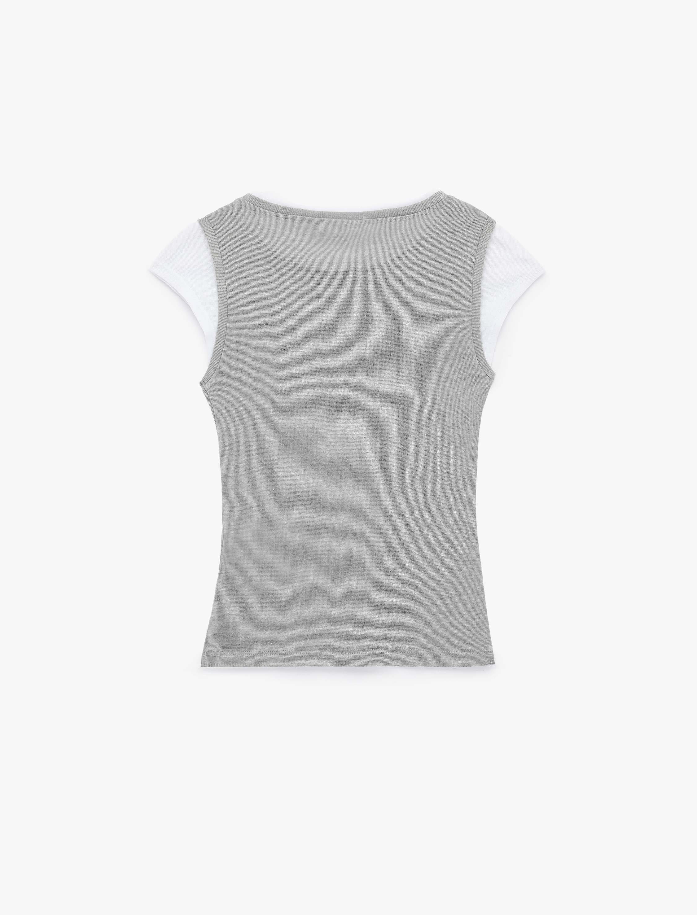   Slim Fit Bisiklet Yaka Kısa Kollu İkili Tişört
