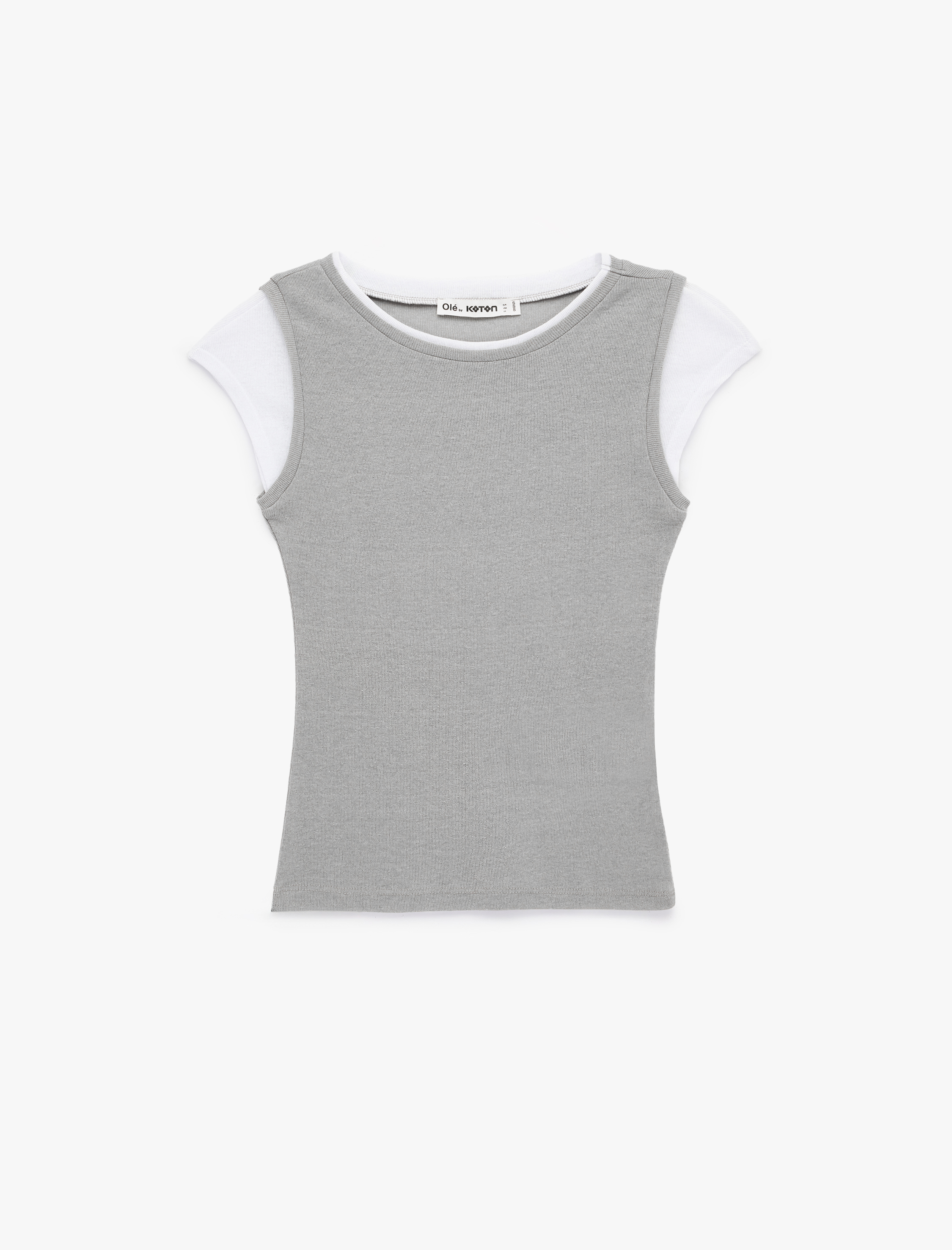  Slim Fit Bisiklet Yaka Kısa Kollu İkili Tişört