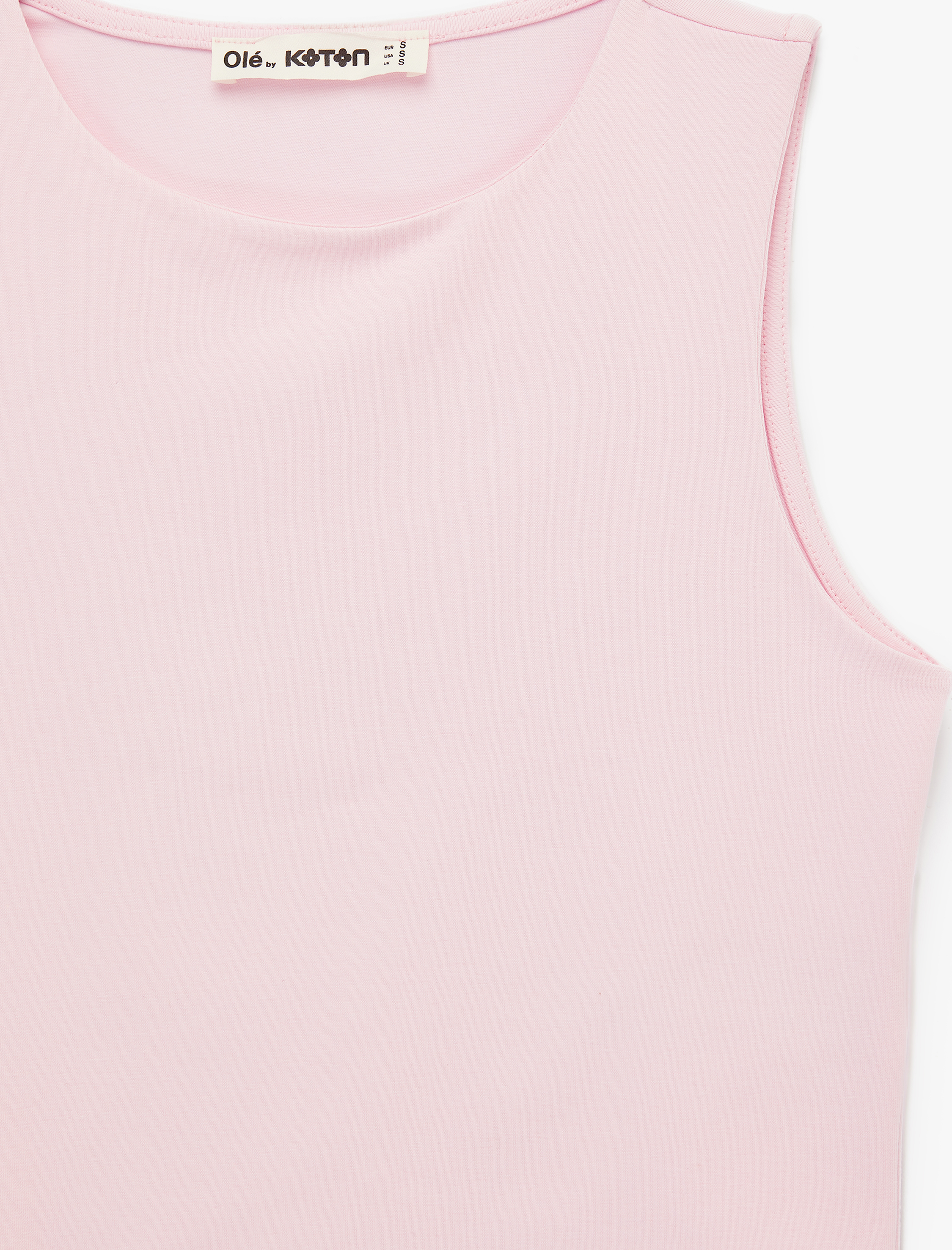   Kolsuz Bisiklet Yaka Slim Fit Crop Bluz