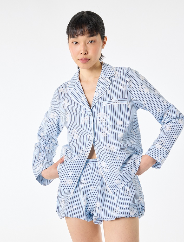  Pamuklu Rahat Kesim Beli Lastikli Şort Pijama Altı