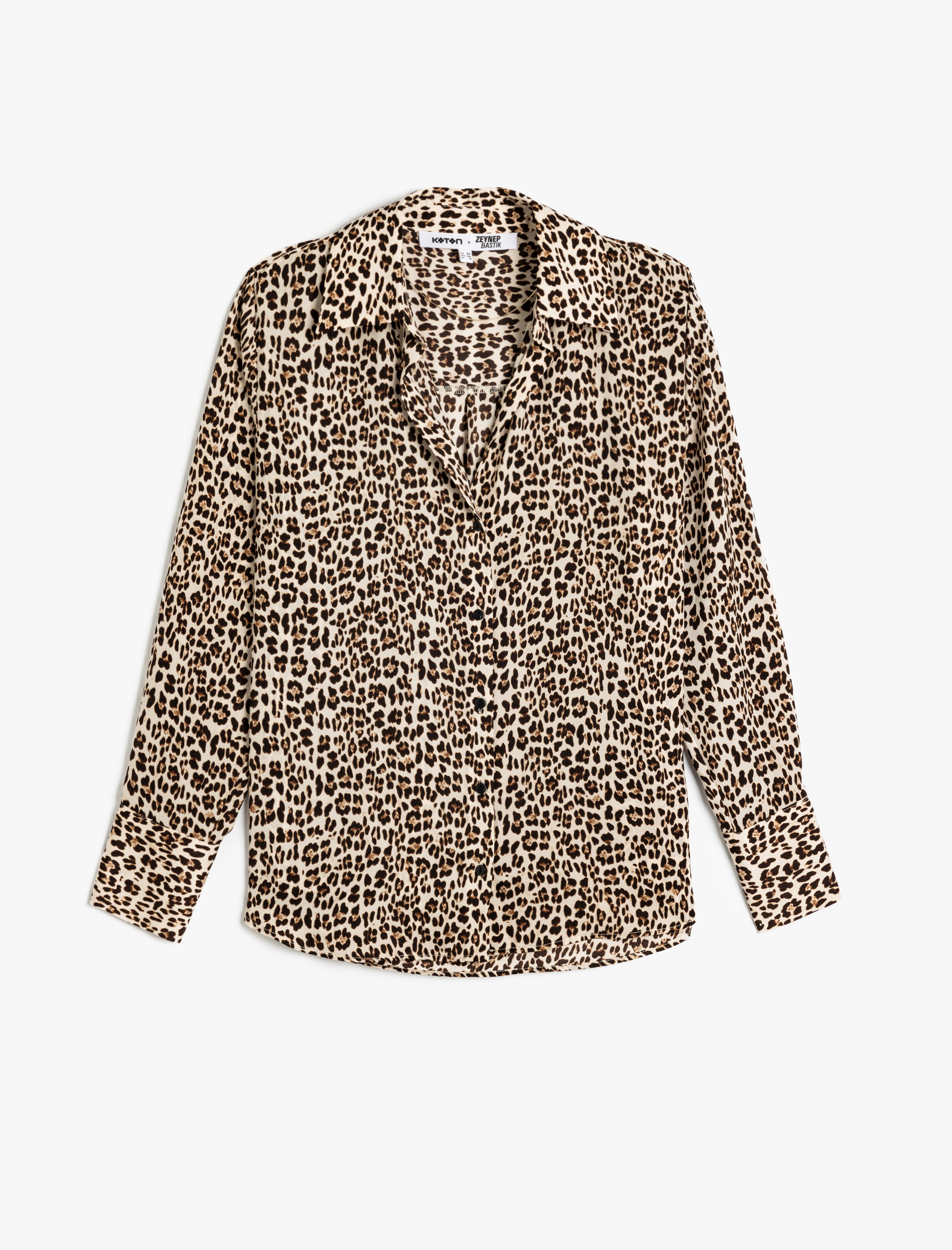   Leopar Desenli Gömlek Uzun Kollu Regular Fit