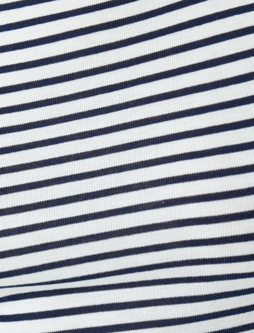 Crop Bisiklet Yaka Kısa Kollu Slim Fit Tişört 5SAL10192IK | Koton