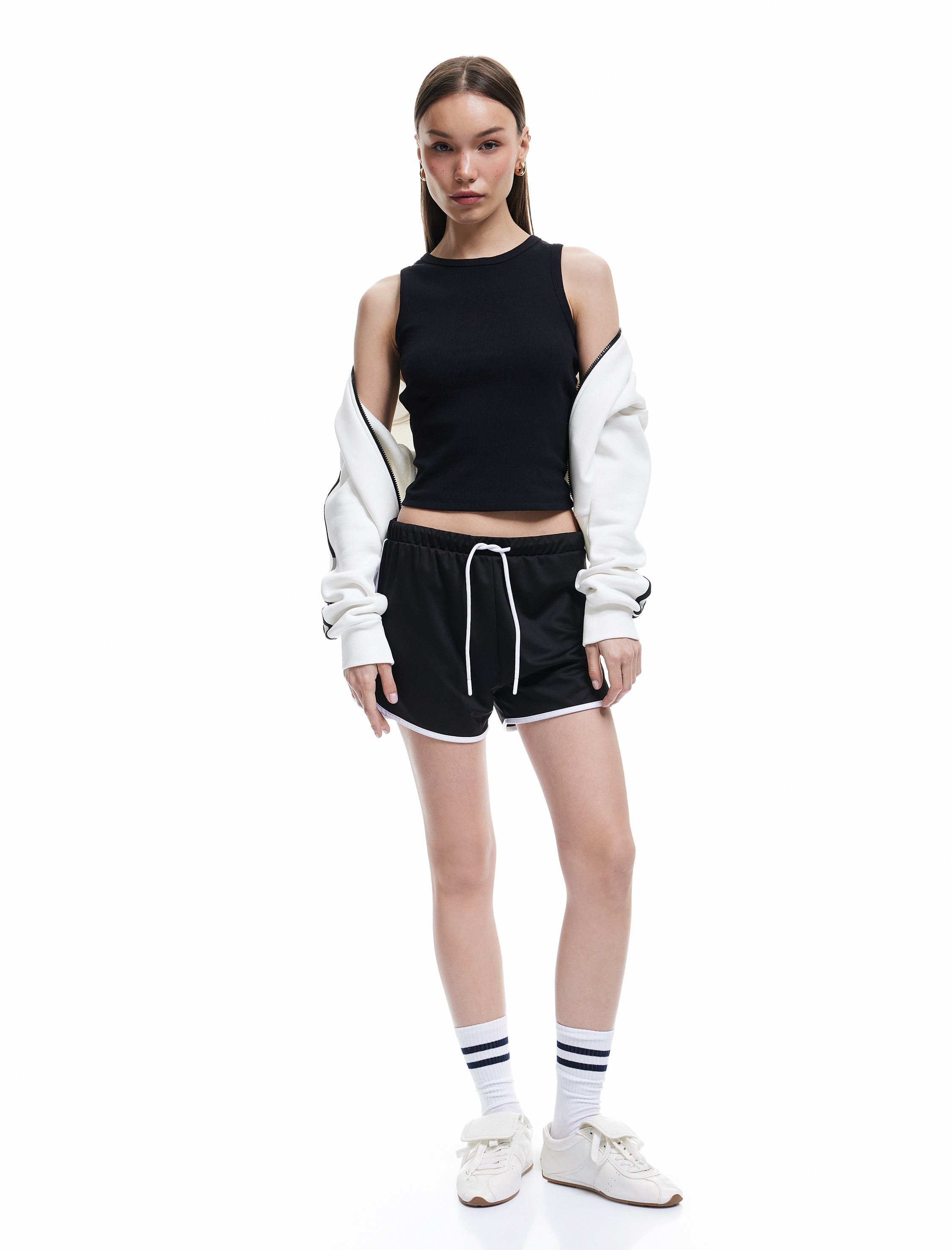   Bisiklet Yaka Kolsuz Slim Fit Basic Kadın Atlet