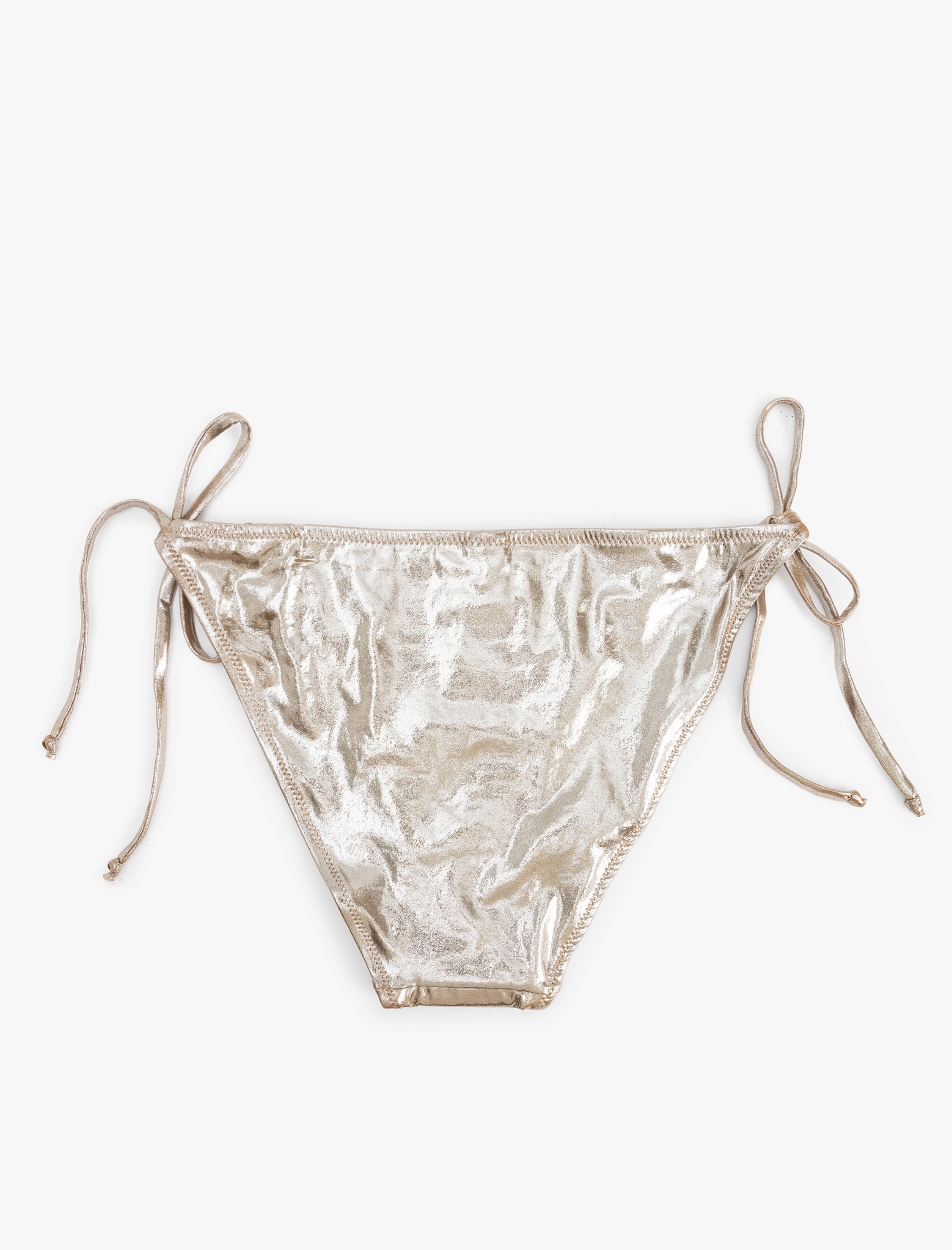   Parlak Bağlamalı İpli Bikini Altı