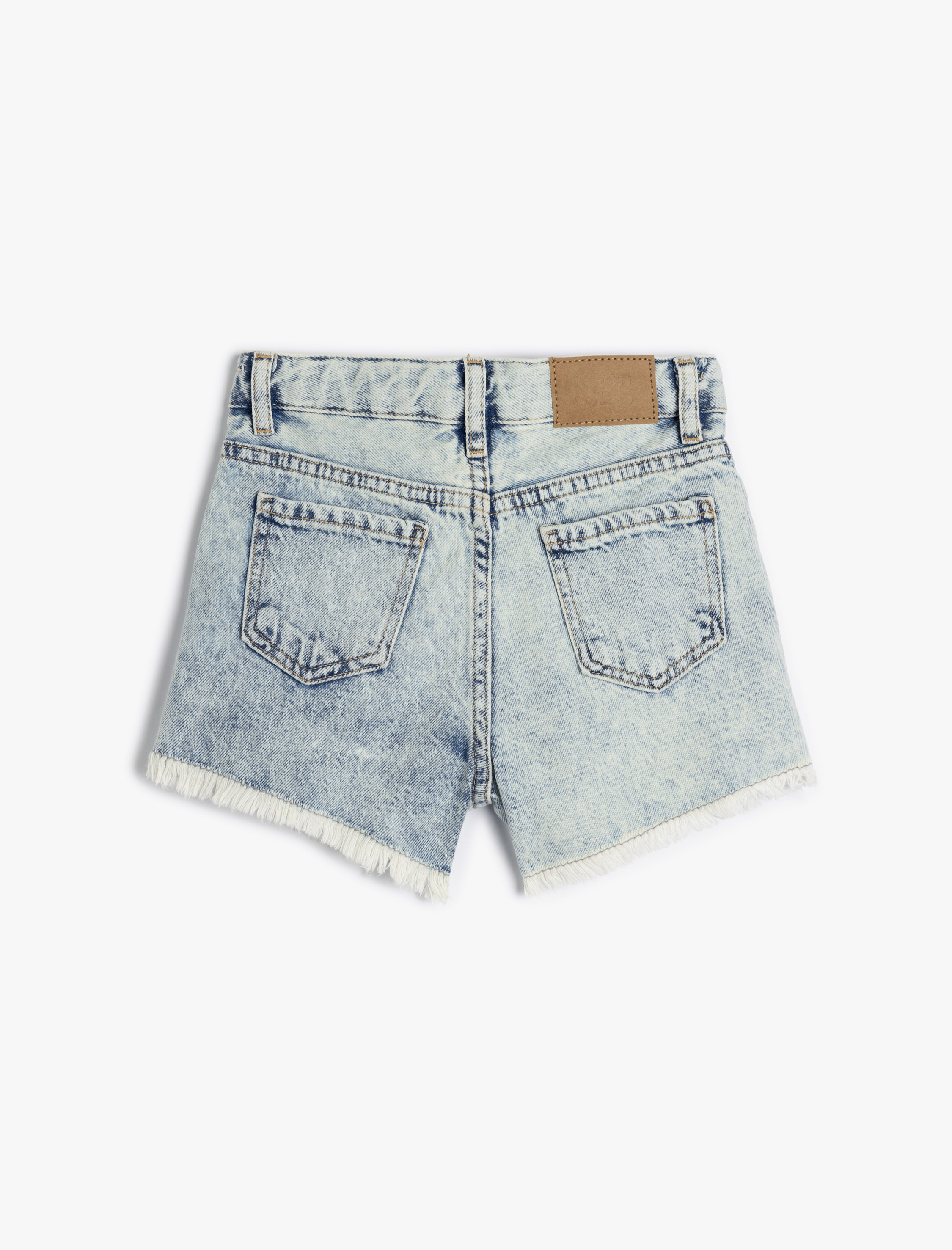  Kız Çocuk Pamuklu Basic Denim Şort