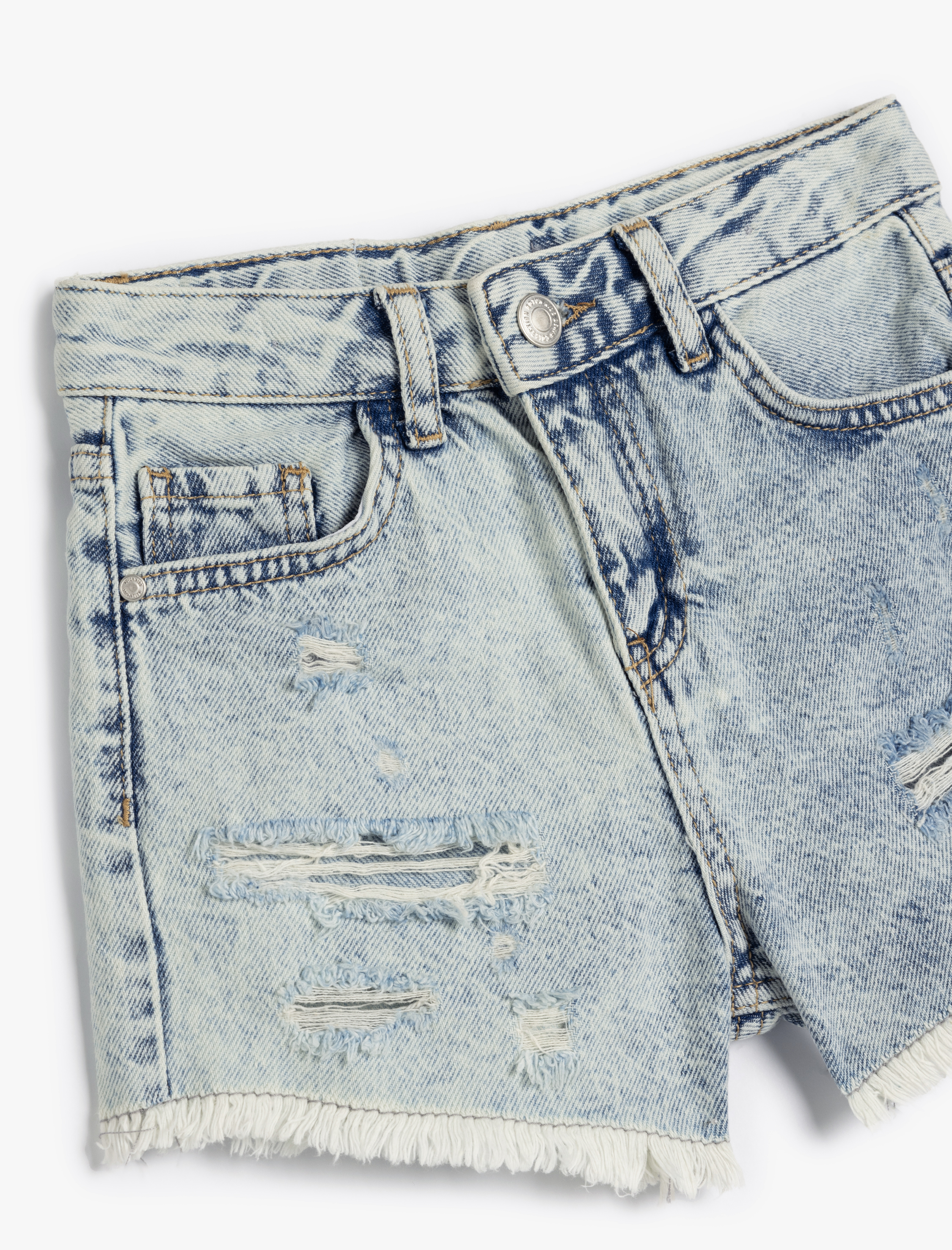  Kız Çocuk Pamuklu Basic Denim Şort