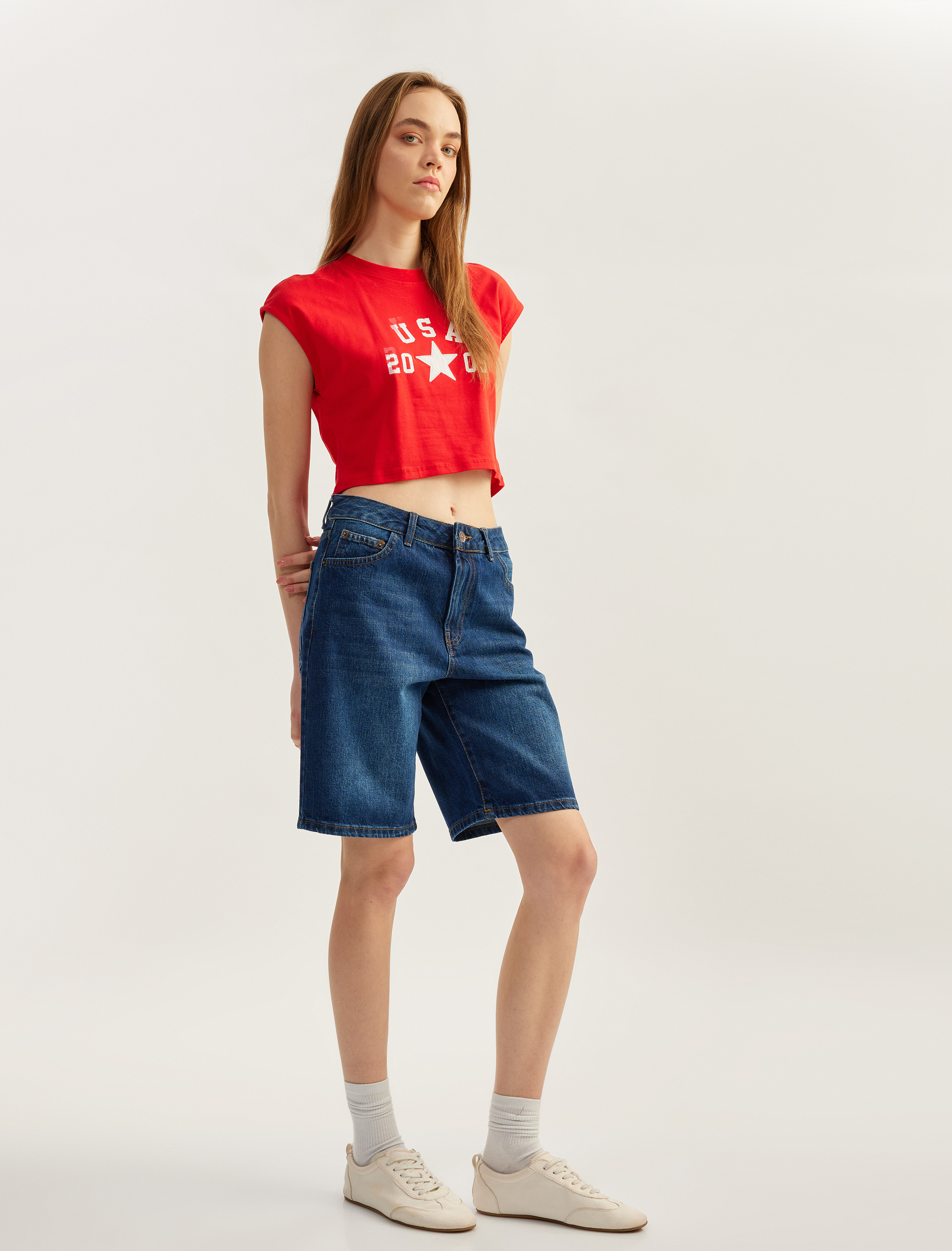   Rahat Kesim Normal Bel Denim Şort