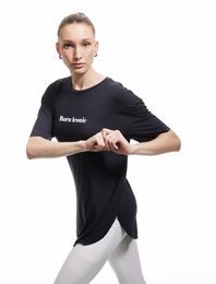 Viskon Kısa Kollu Slogan Baskılı Oversize Spor Tişört