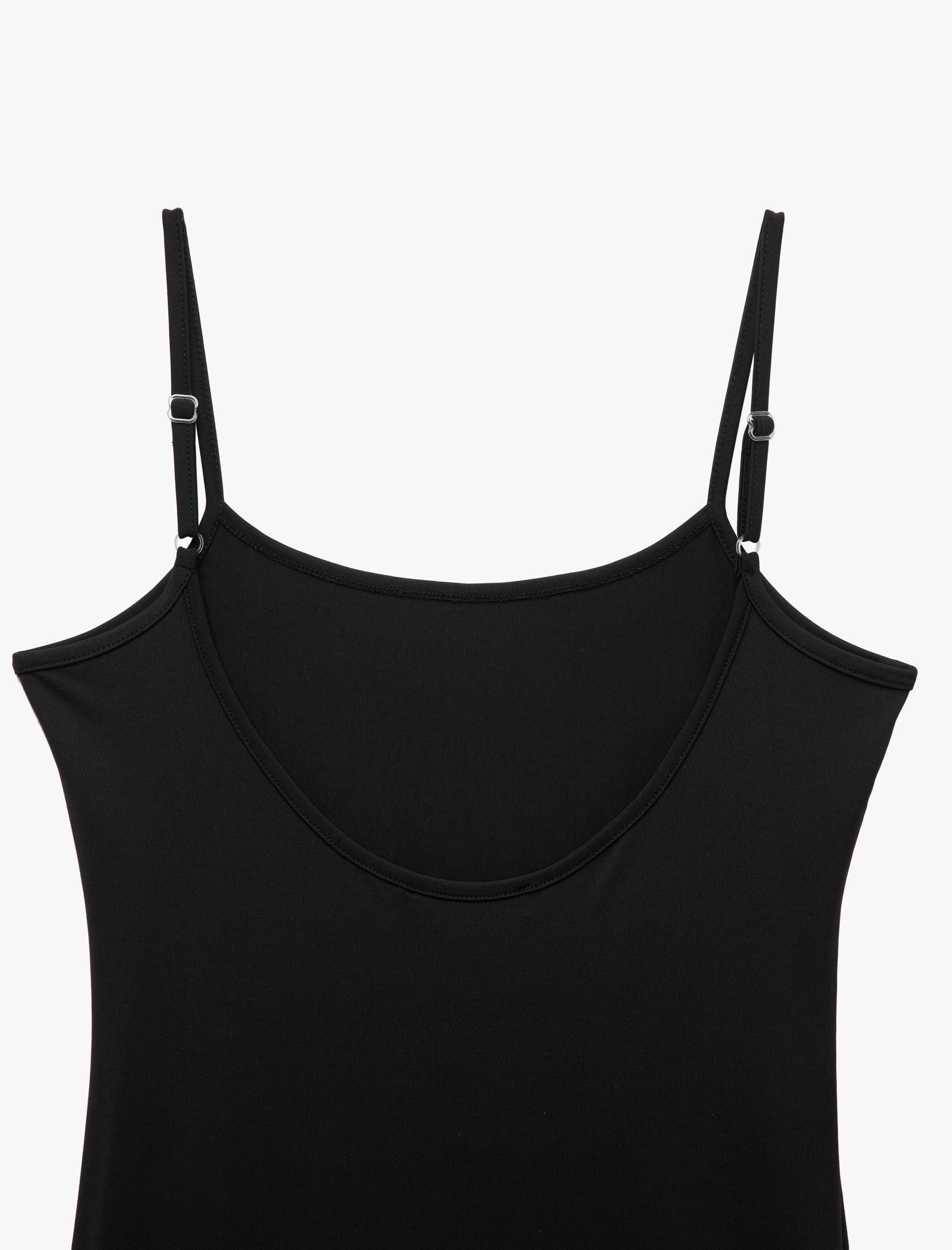   Slim Fit İnce Askılı Uzun Elbise