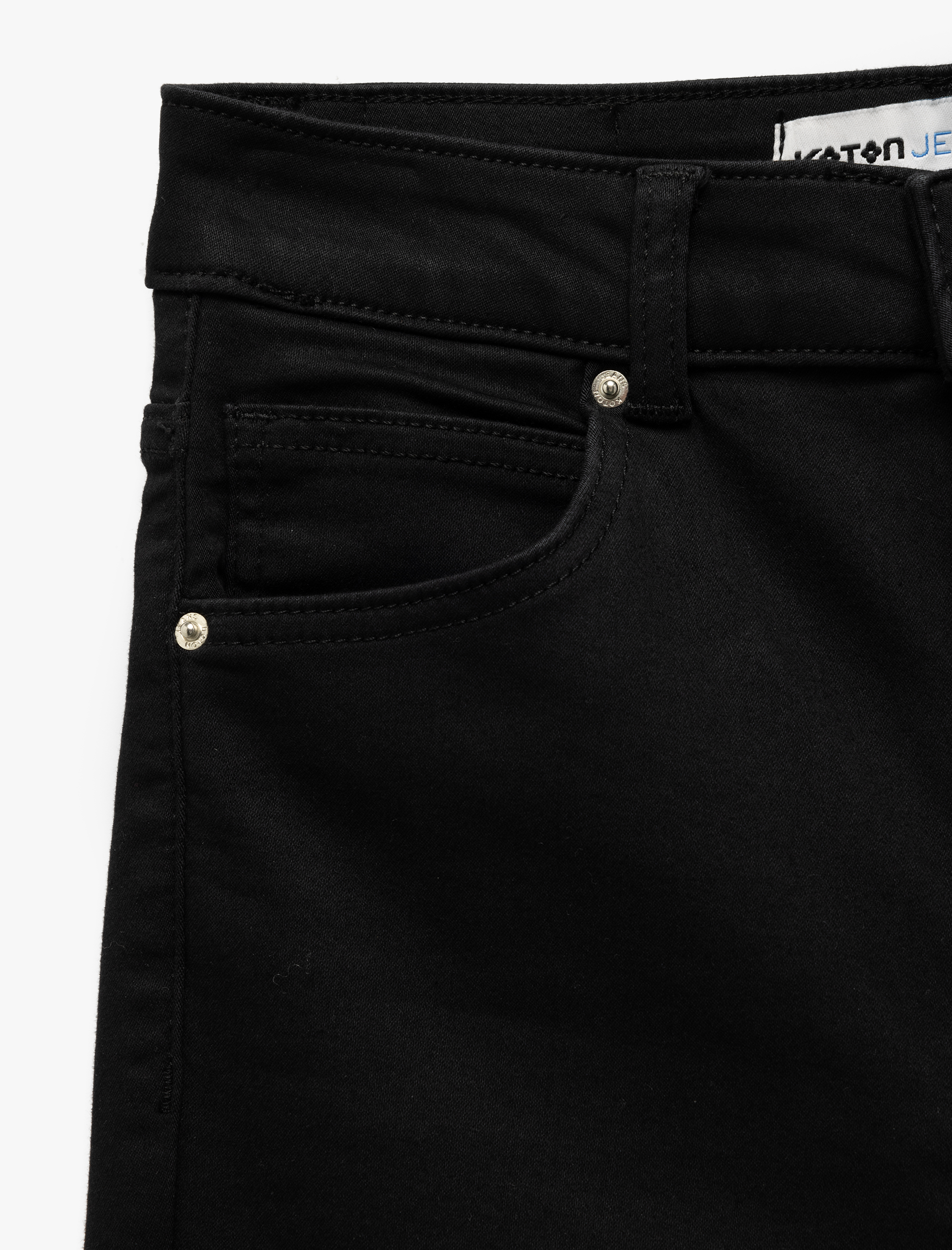   Yüksek Bel Pamuklu Kapri Denim Şort - Tight Fit