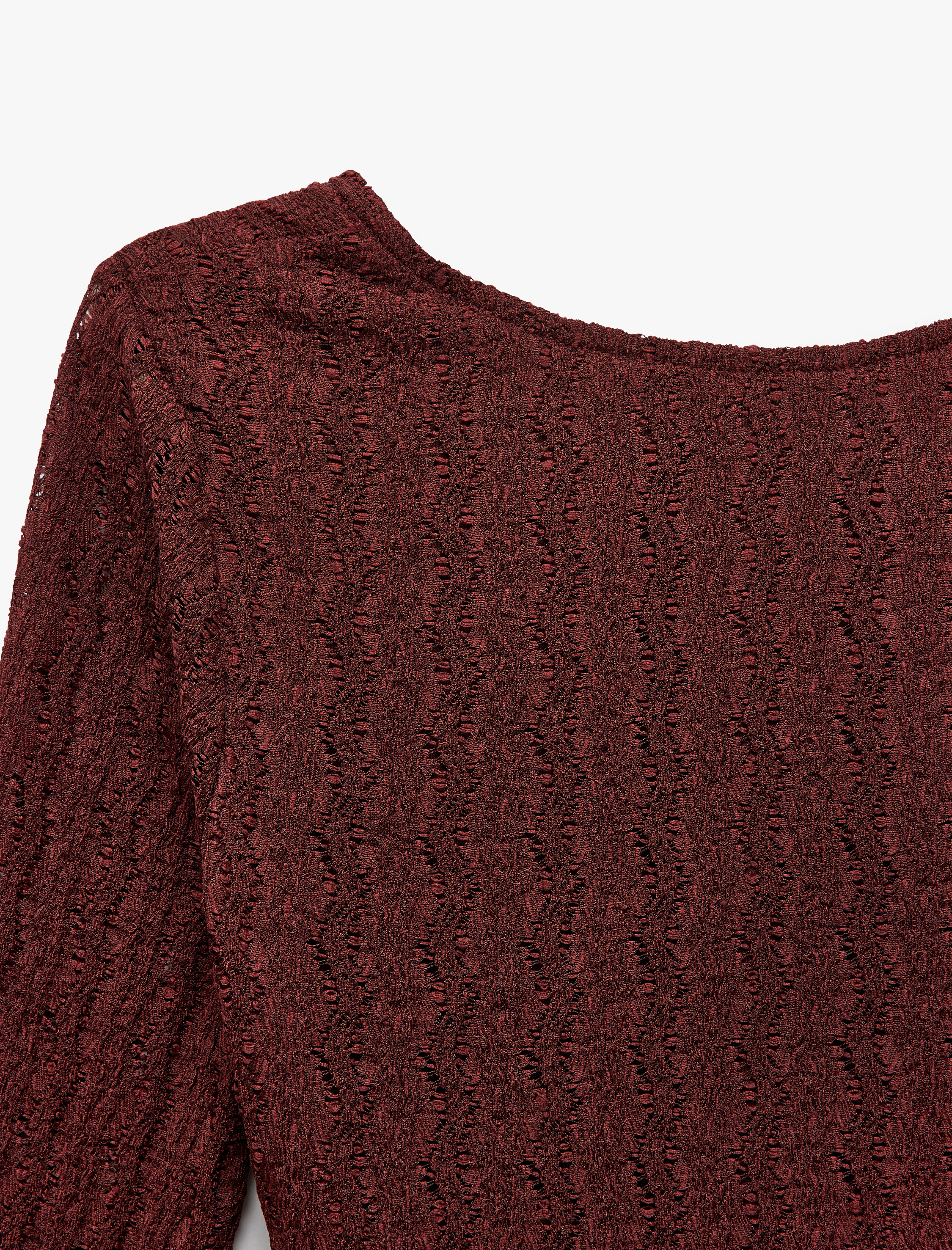   Bisiklet Yaka Uzun Kollu Sırt Detaylı Slim Fit Mini Elbise