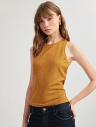 Kolsuz Bisiklet Yaka Slim Fit Basic Atlet