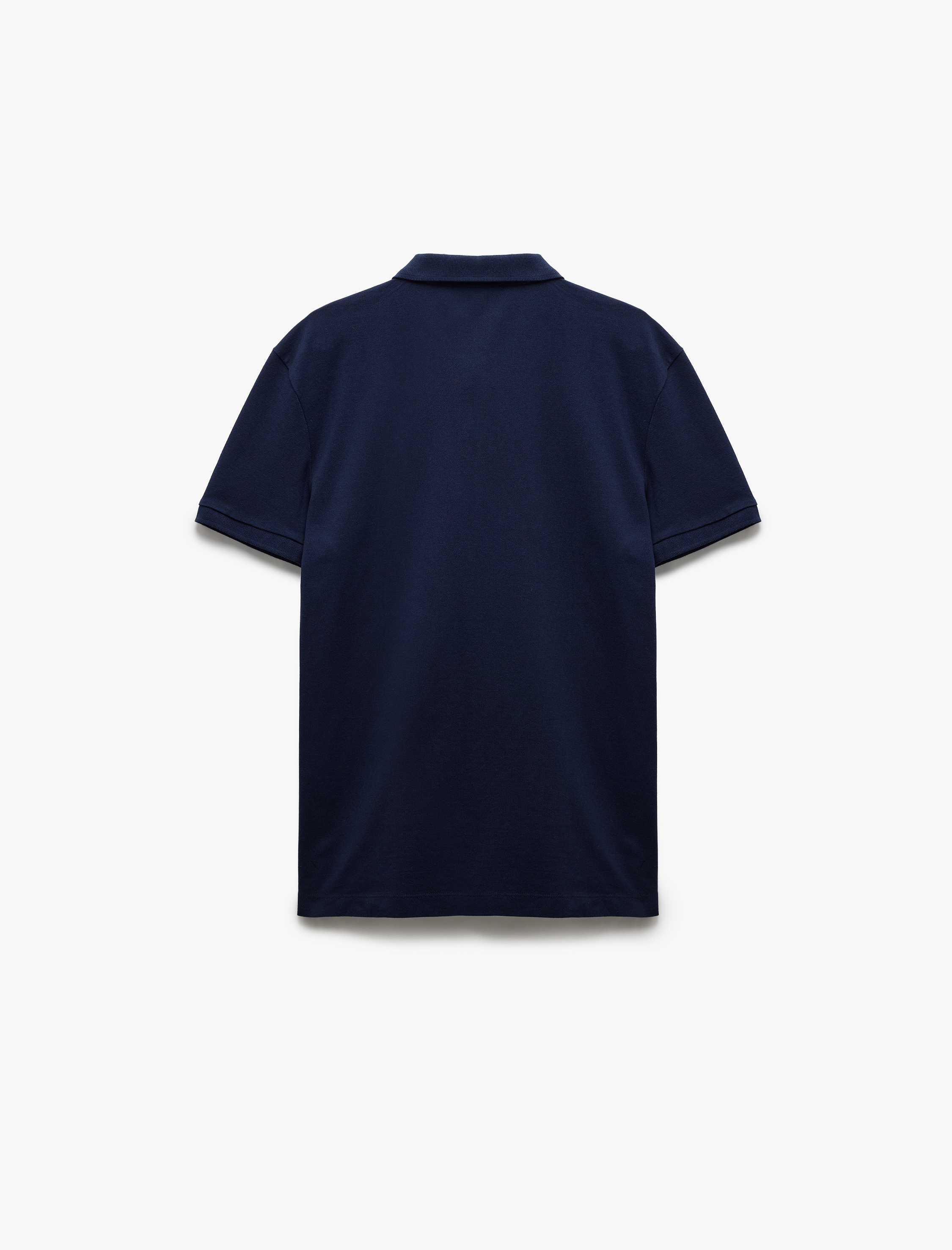   Kısa Kollu Pamuklu Pike Kumaş Polo Yaka Slim Fit Tişört