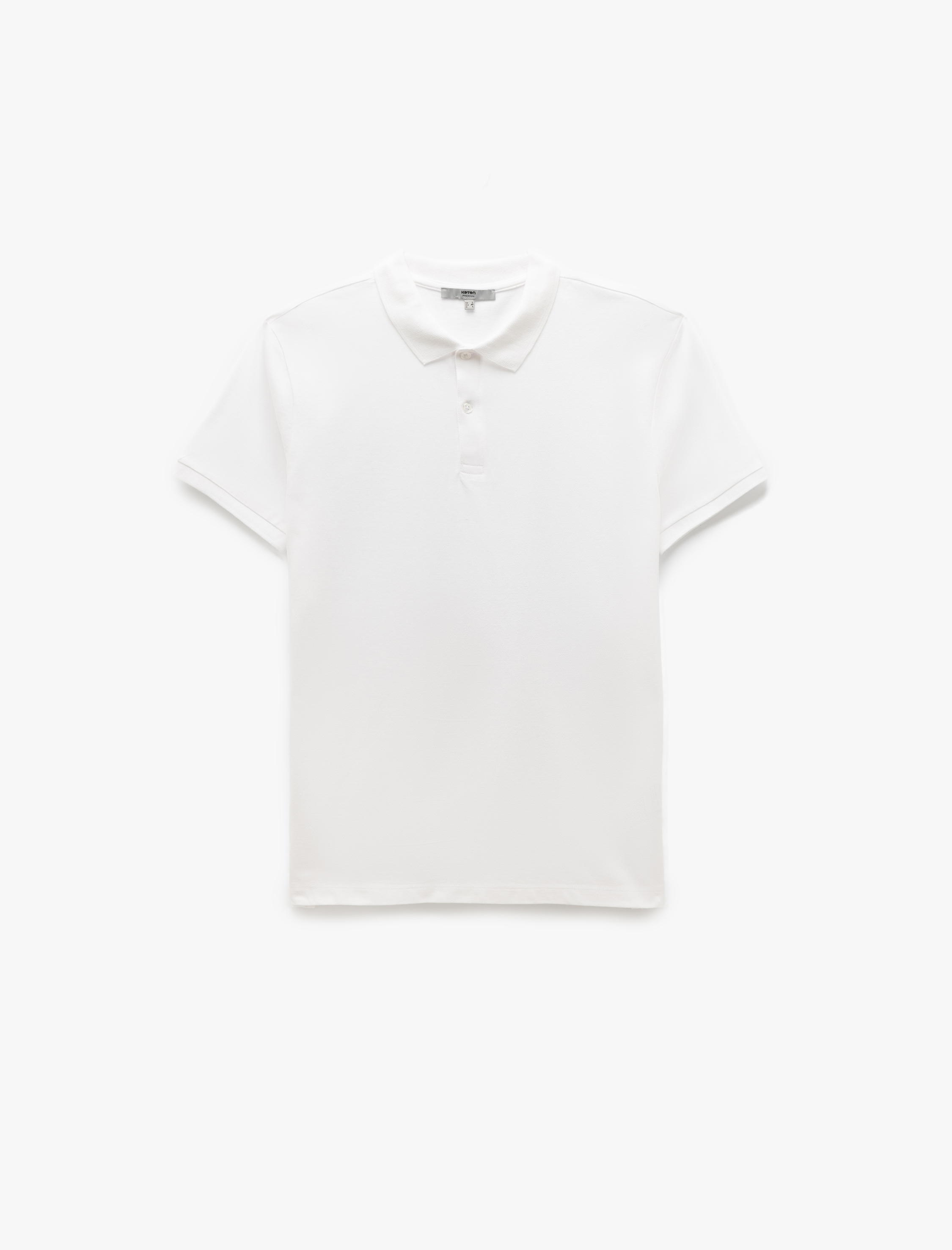   Kısa Kollu Pamuklu Pike Kumaş Polo Yaka Slim Fit Tişört