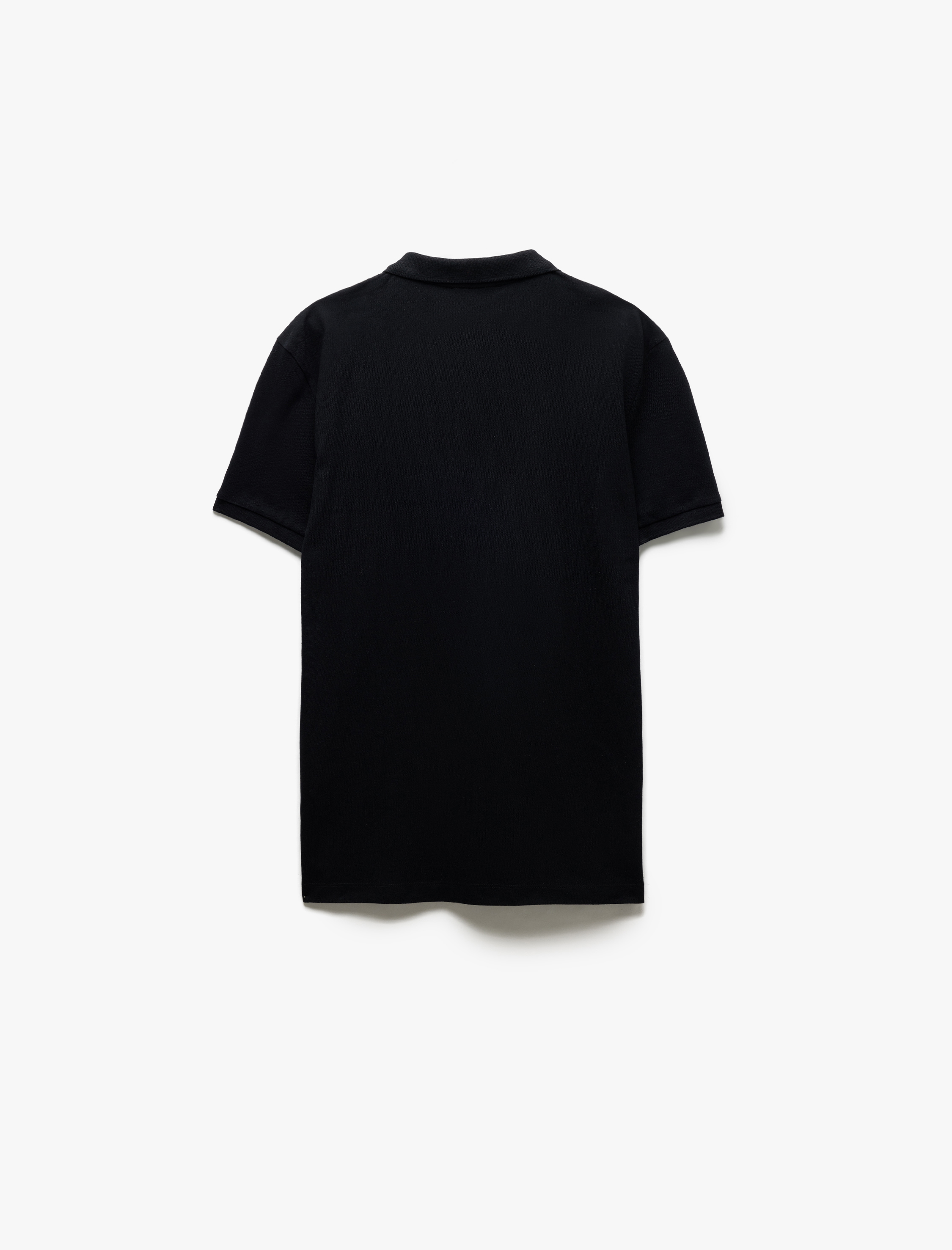   Kısa Kollu Pamuklu Pike Kumaş Polo Yaka Slim Fit Tişört