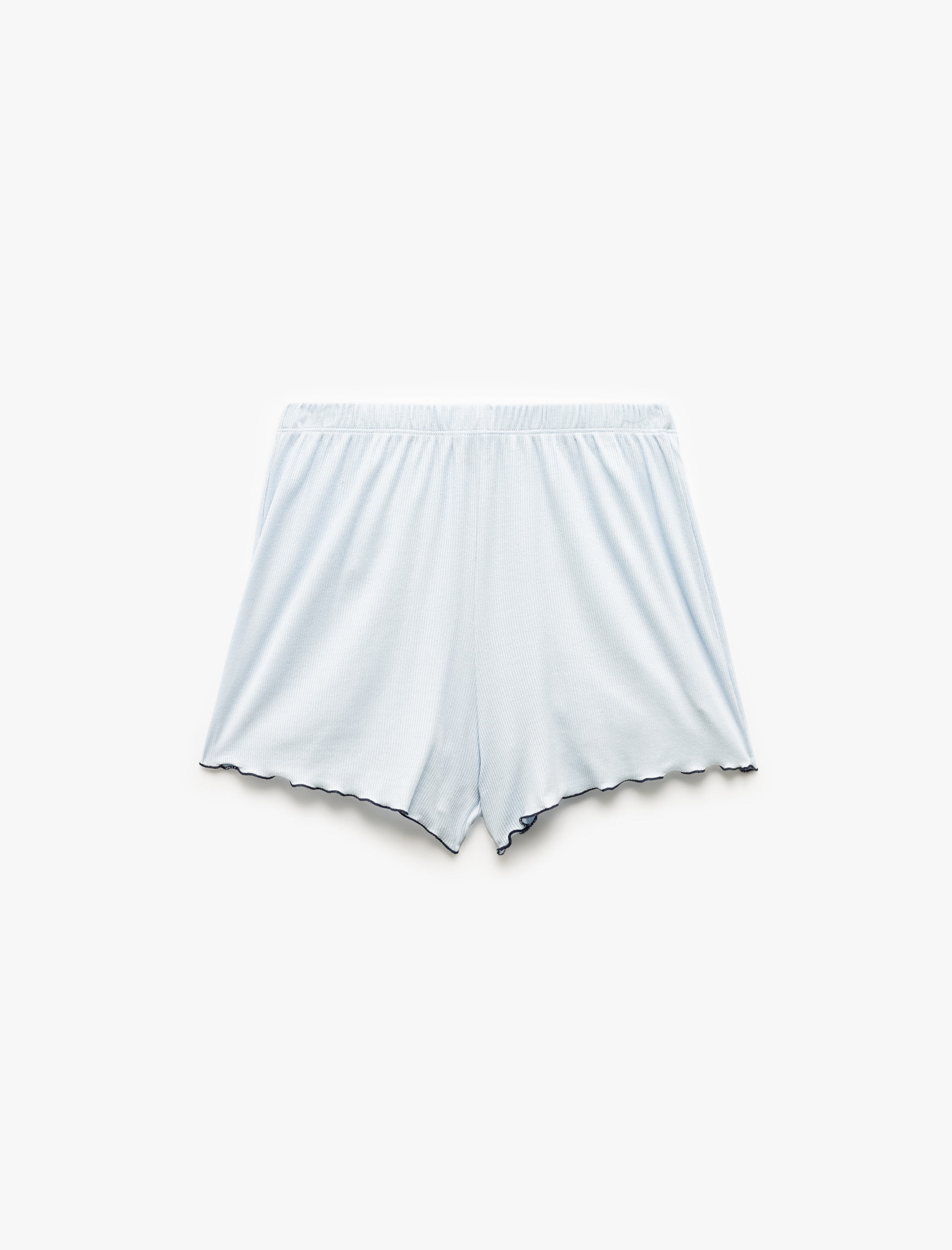   Viskon Kumaş Rahat Kalıp Şort Pijama Altı