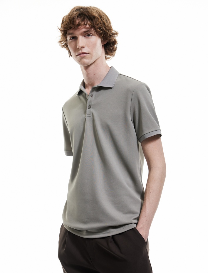  Pike Kumaş Kısa Kollu Slim Fit Polo Yaka Tişört