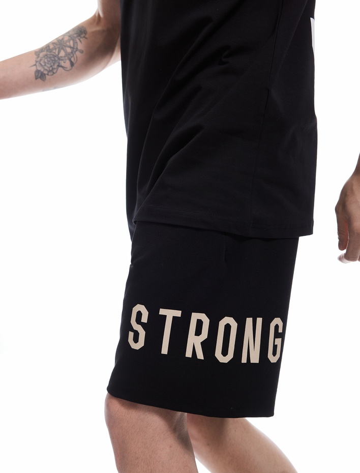  Viskon Karışımlı Beli Bağcıklı Baskılı Bermuda Oversize Spor Şort